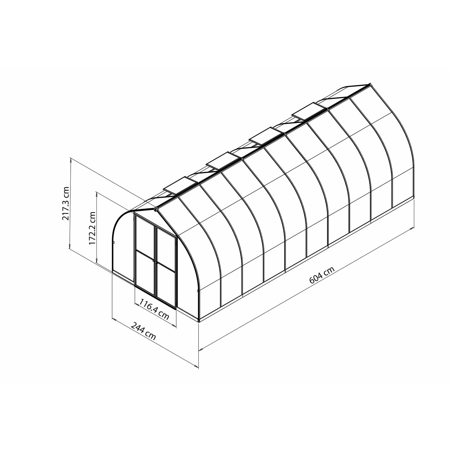 Palram Bella 8' x 20' Greenhouse