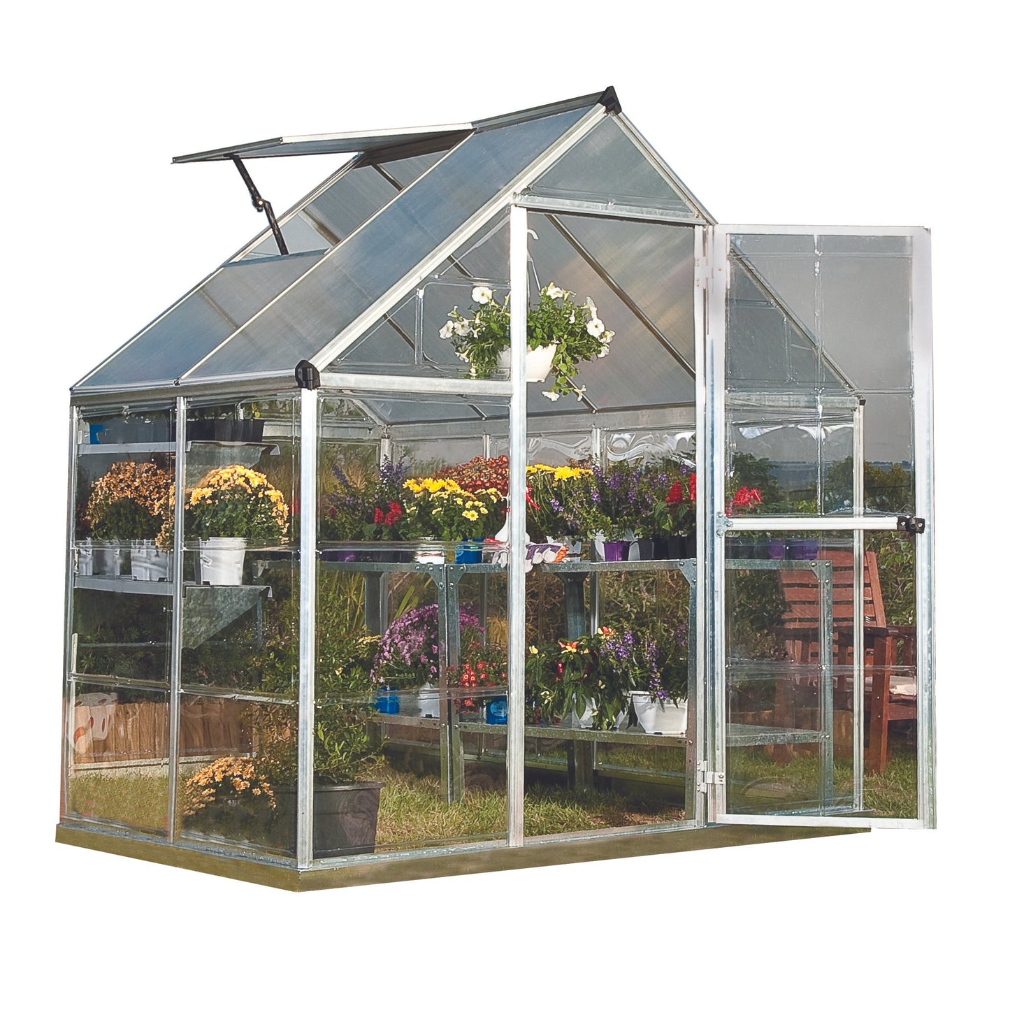 Palram Hybrid 6' x 4' Greenhouse - Silver