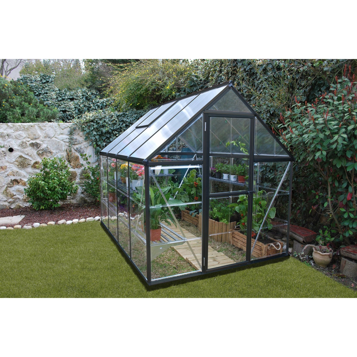 Palram Hybrid 6' x 8' Greenhouse - Gray