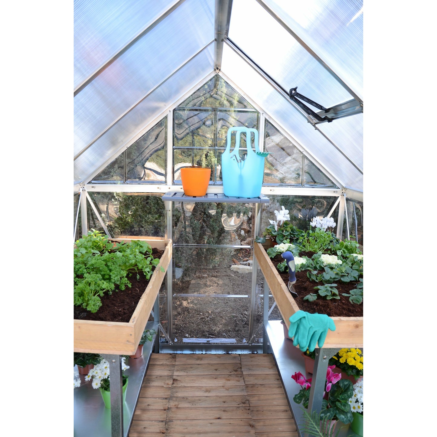 Palram Hybrid 6' x 8' Greenhouse - Silver