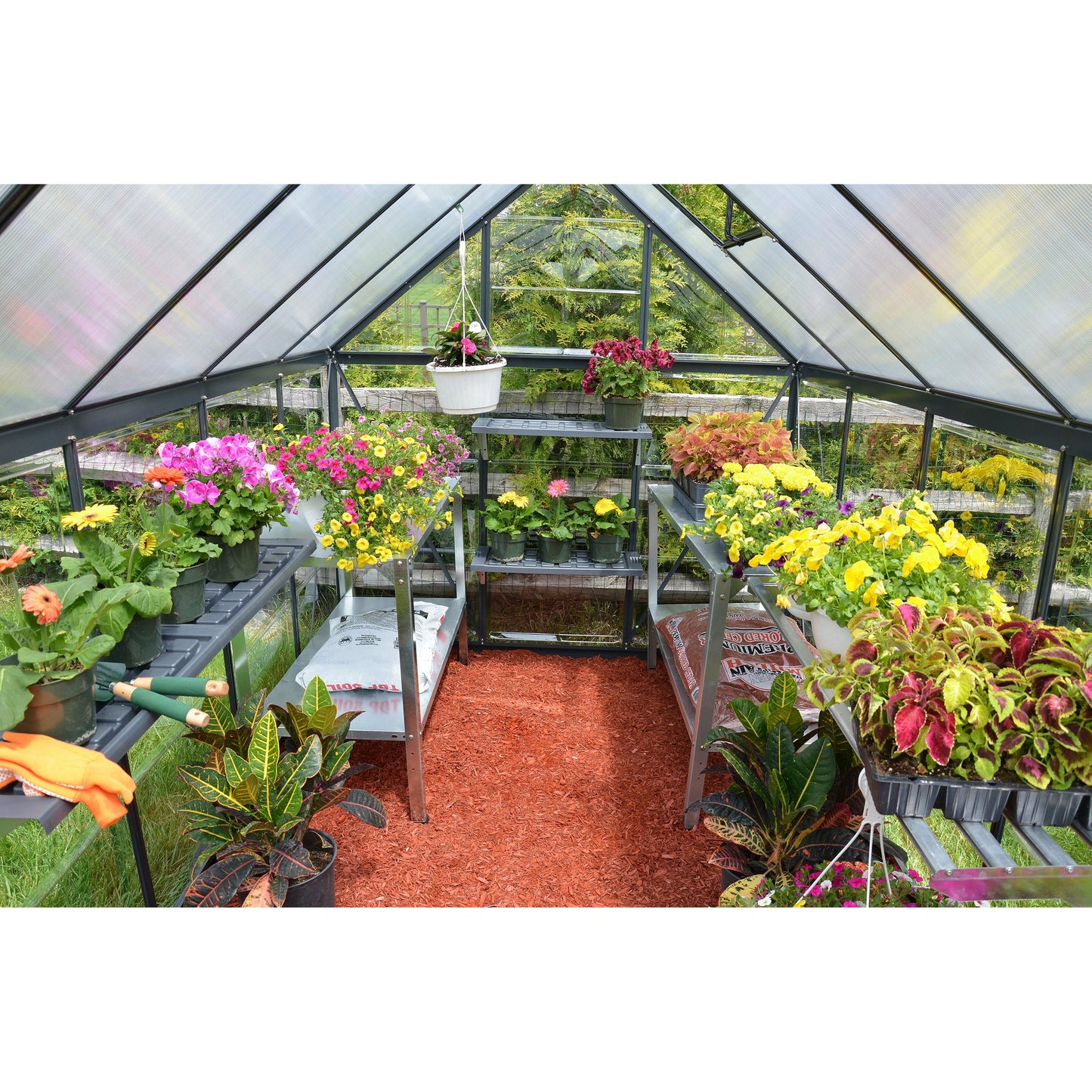 Palram Hybrid 6' x 10' Greenhouse - Gray