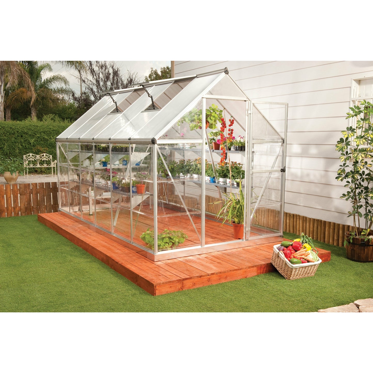 Palram Hybrid 6' x 14' Greenhouse - Silver
