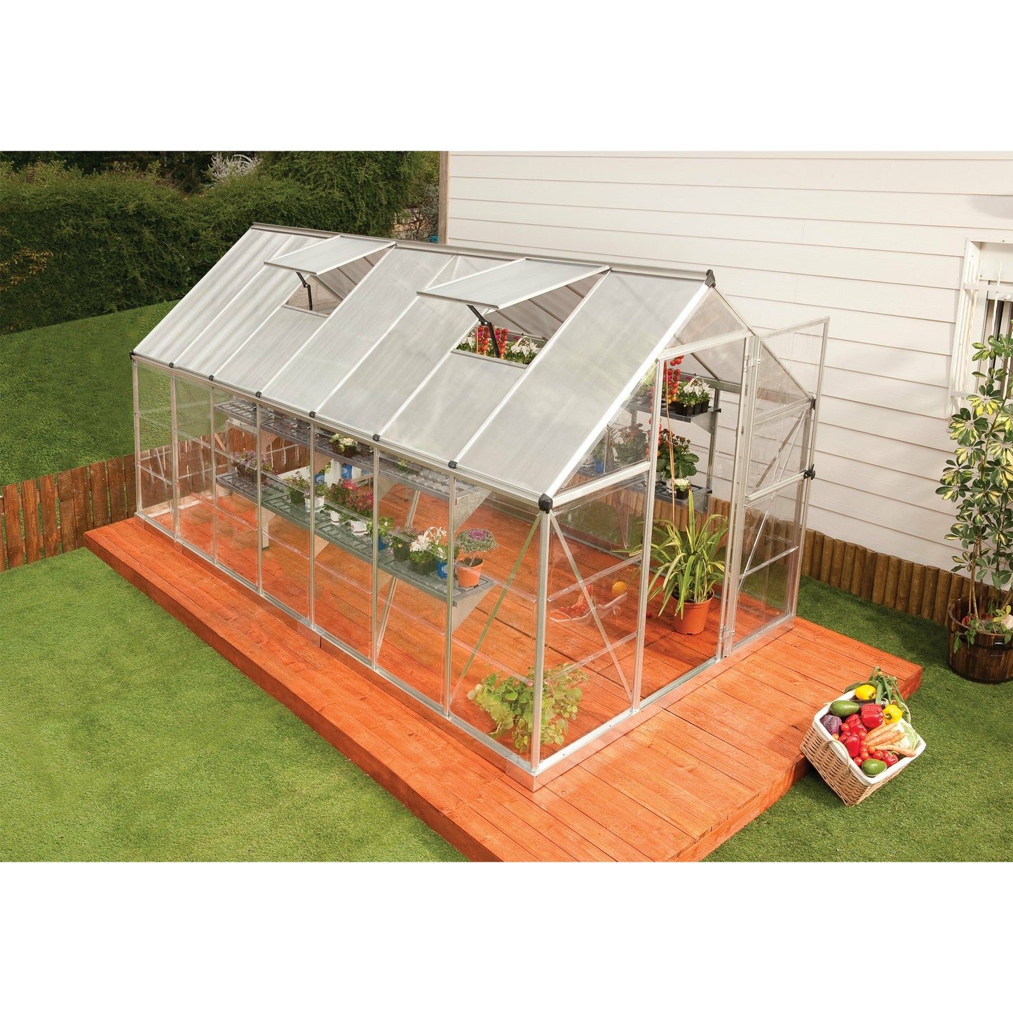 Palram Hybrid 6' x 14' Greenhouse - Silver