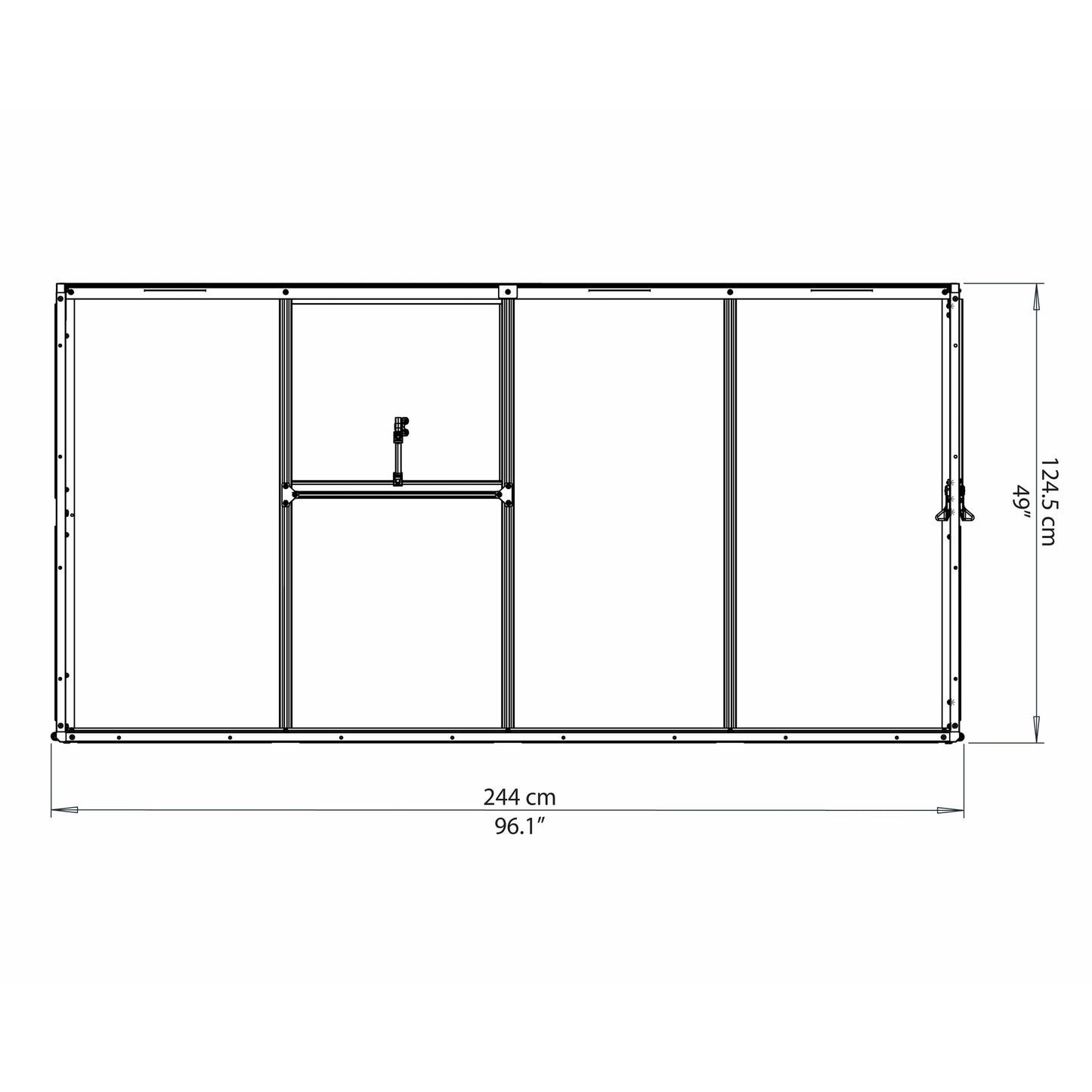 Palram Hybrid Lean-To 4' x 8'