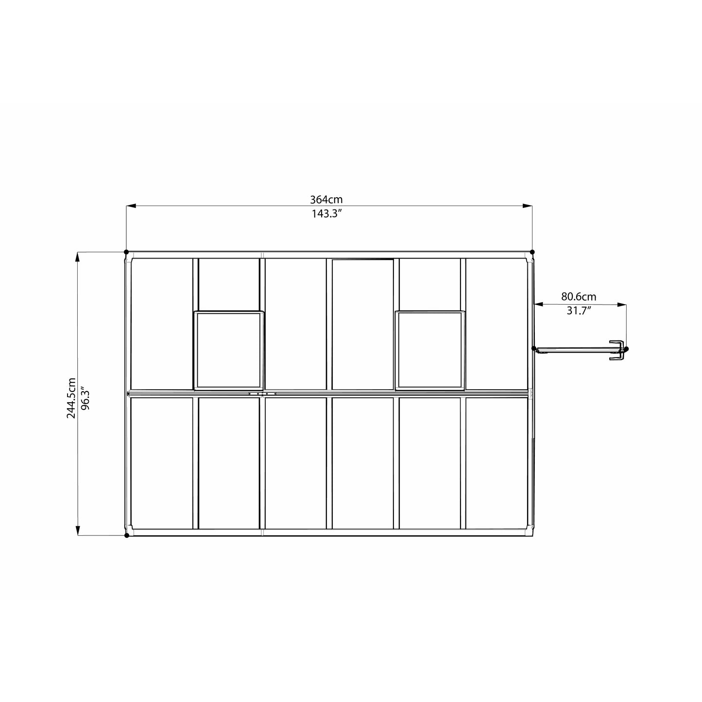 Palram Glory 8' x 12' Greenhouse