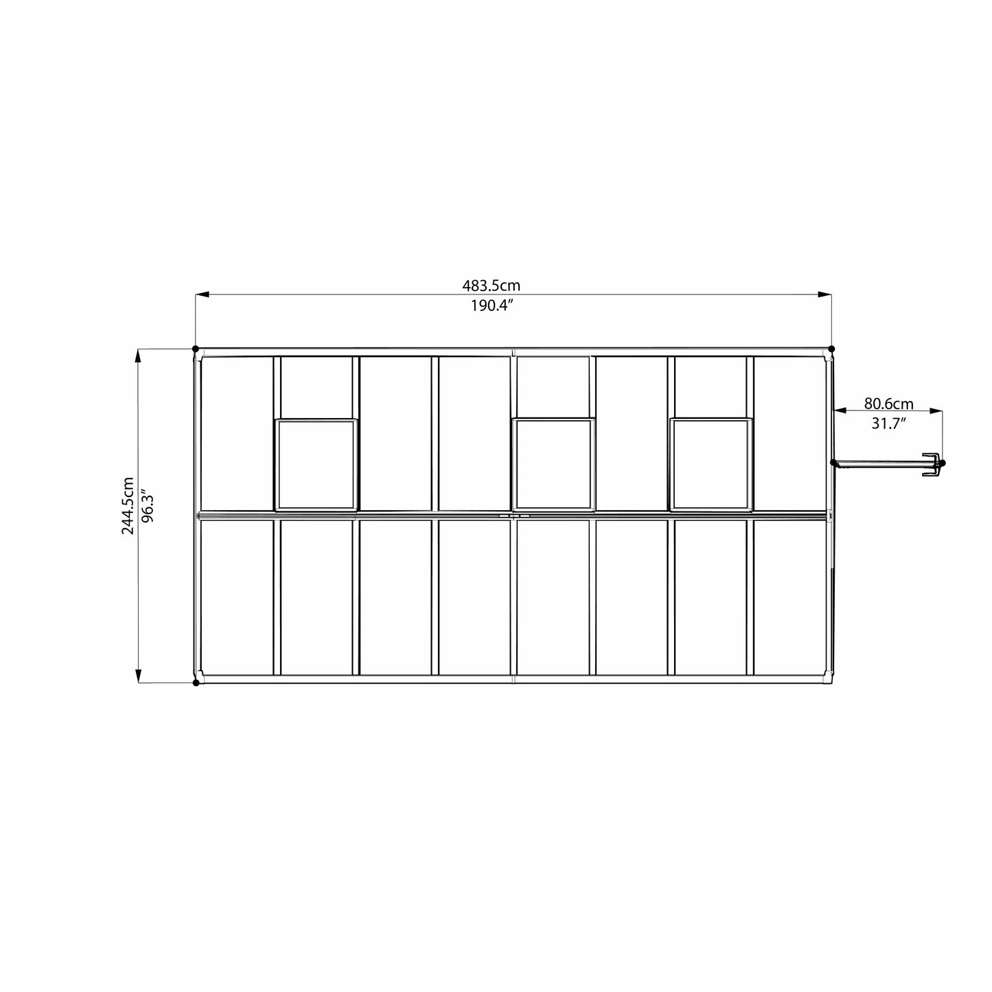 Palram Glory 8' x 16' Greenhouse
