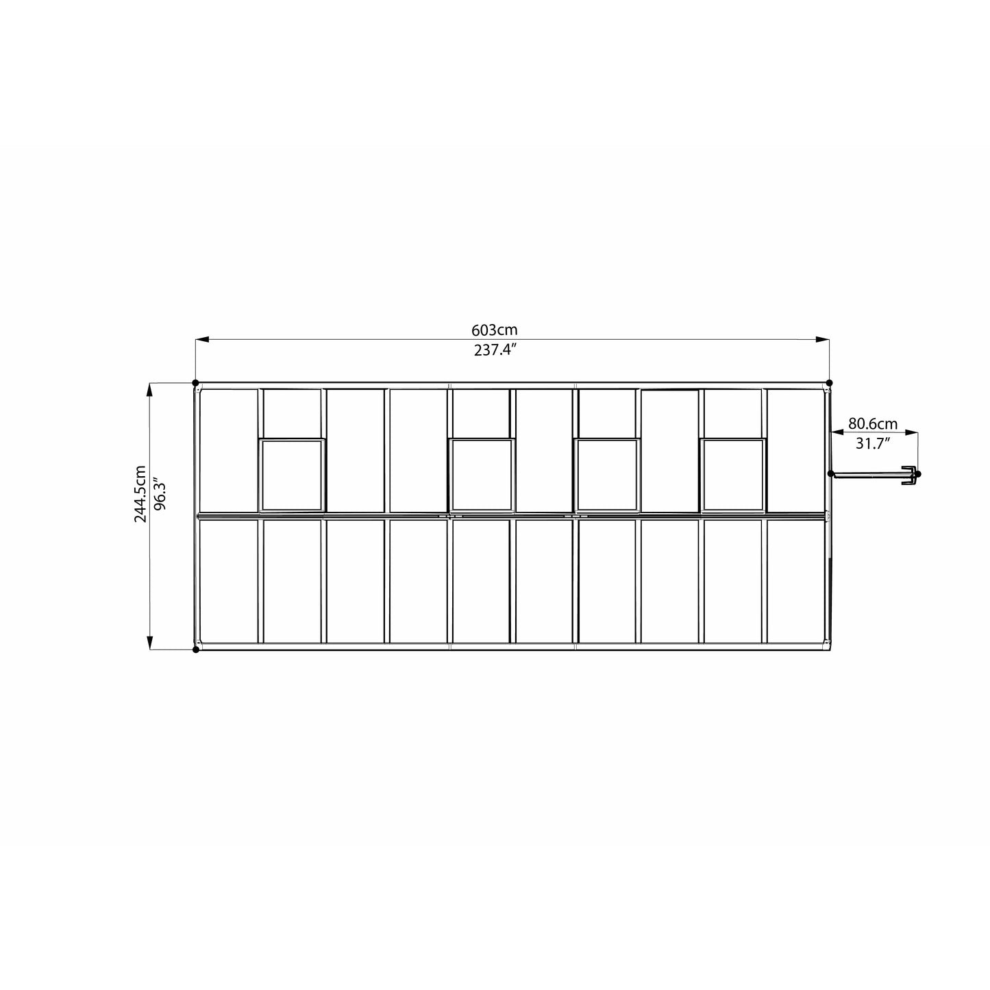 Palram Glory 8' x 20' Greenhouse