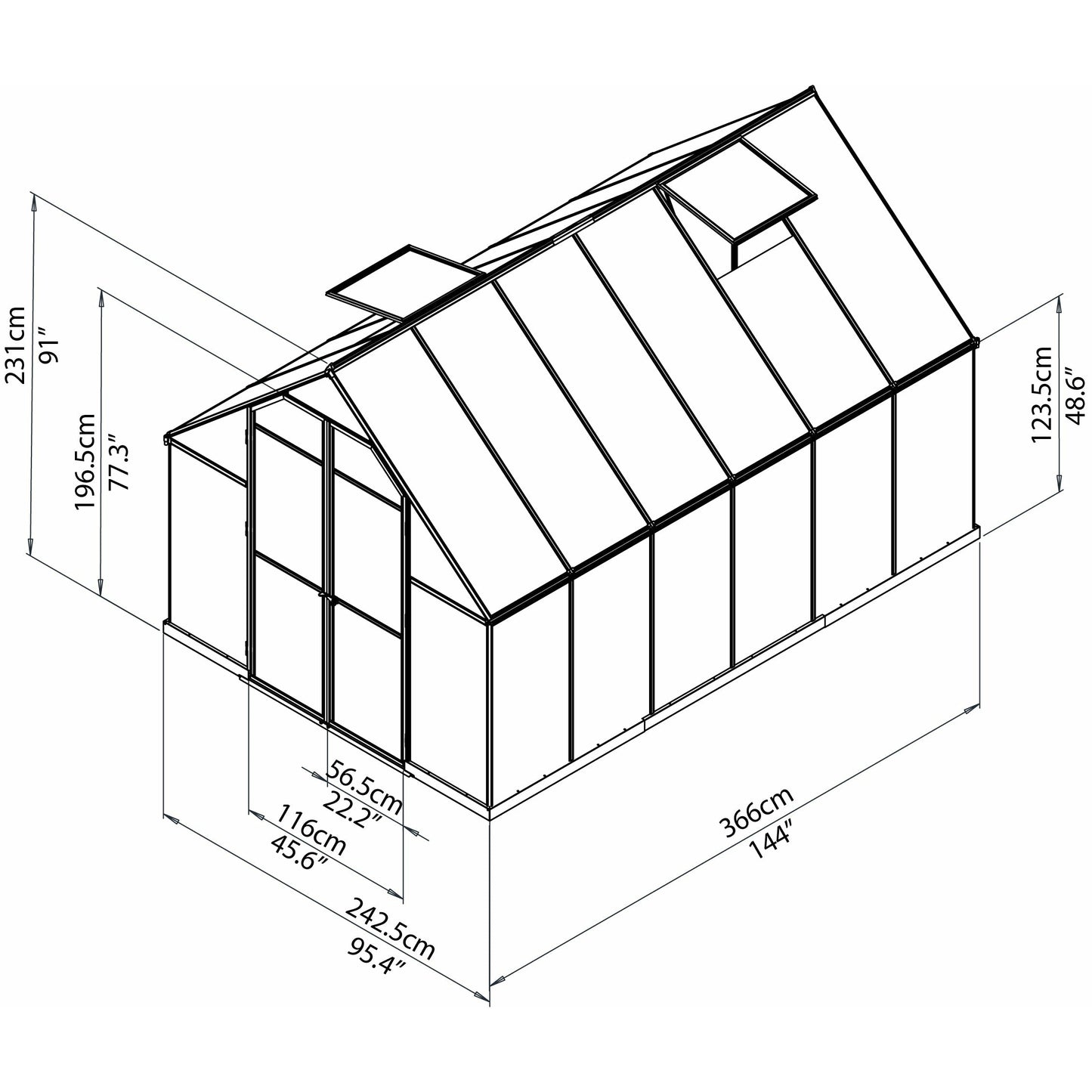 Palram Essence 8' x 12' Greenhouse