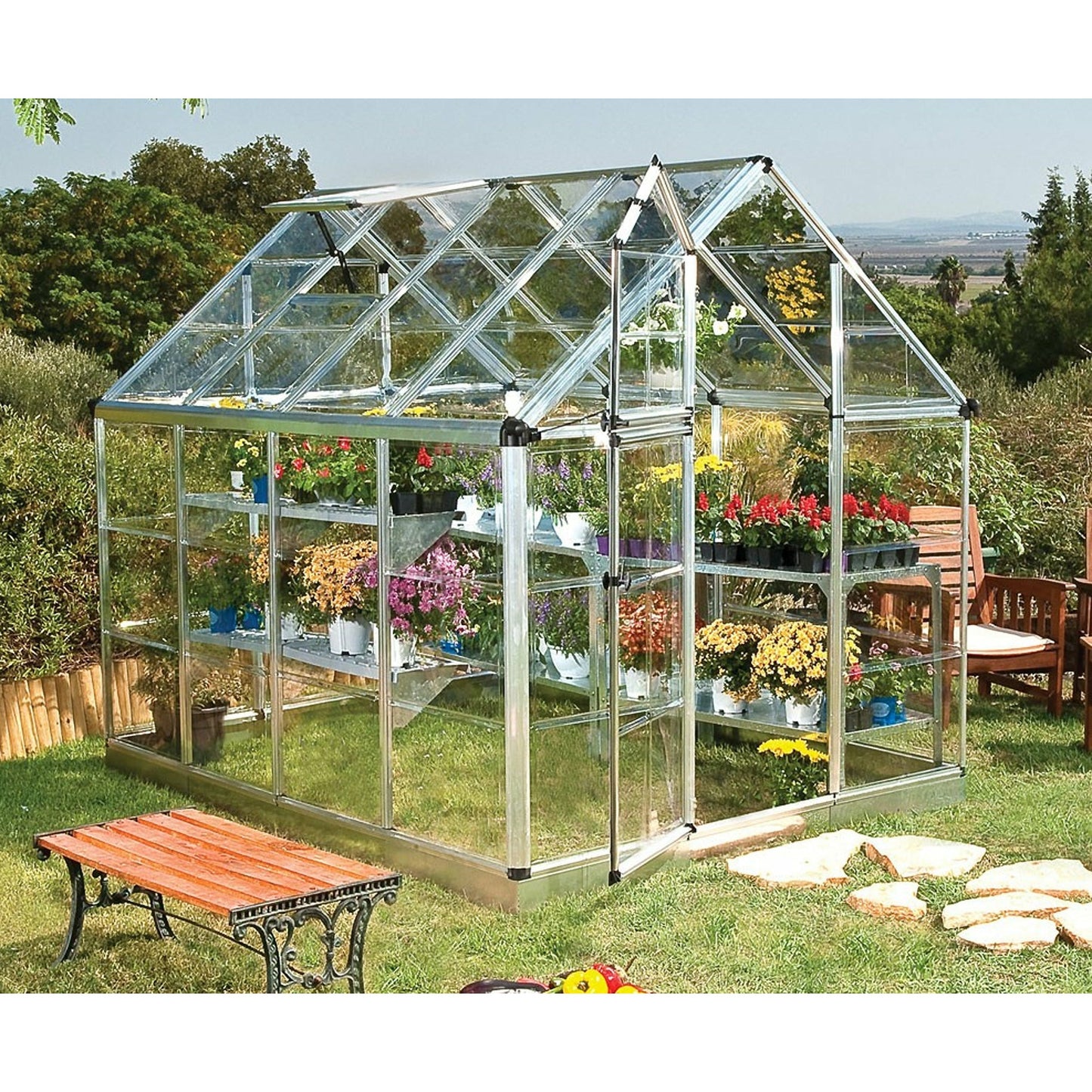Palram Snap & Grow 6' x 8' Greenhouse - Silver