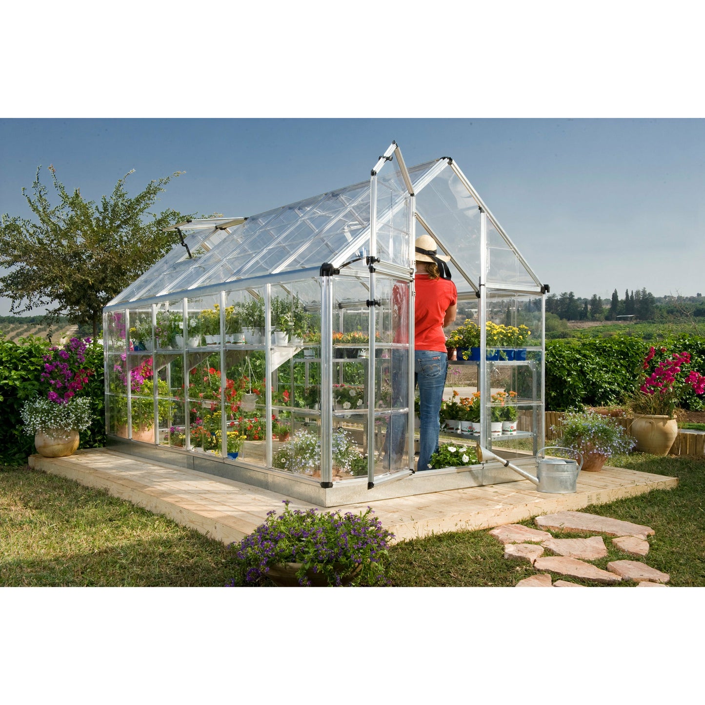Palram Snap & Grow 6' x 12' Greenhouse - Silver
