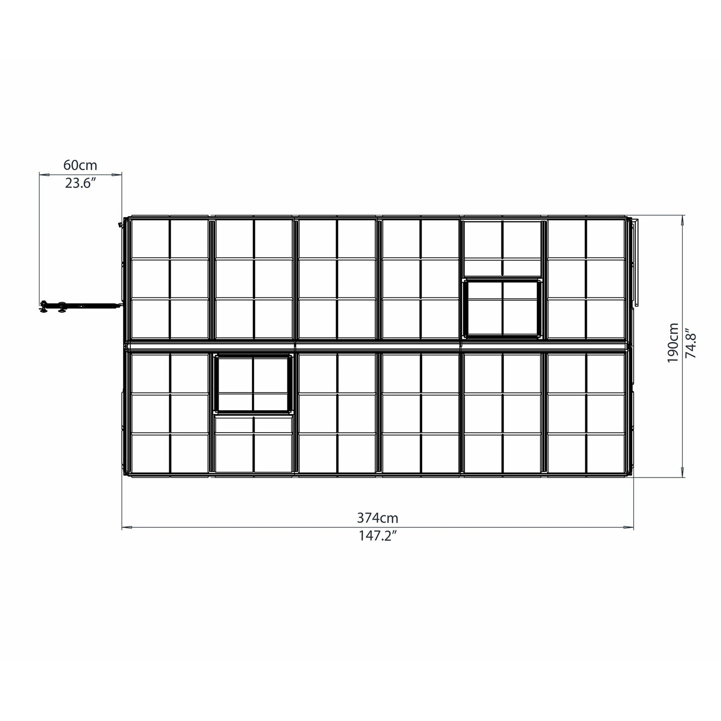 Palram Snap & Grow 6' x 12' Greenhouse - Silver