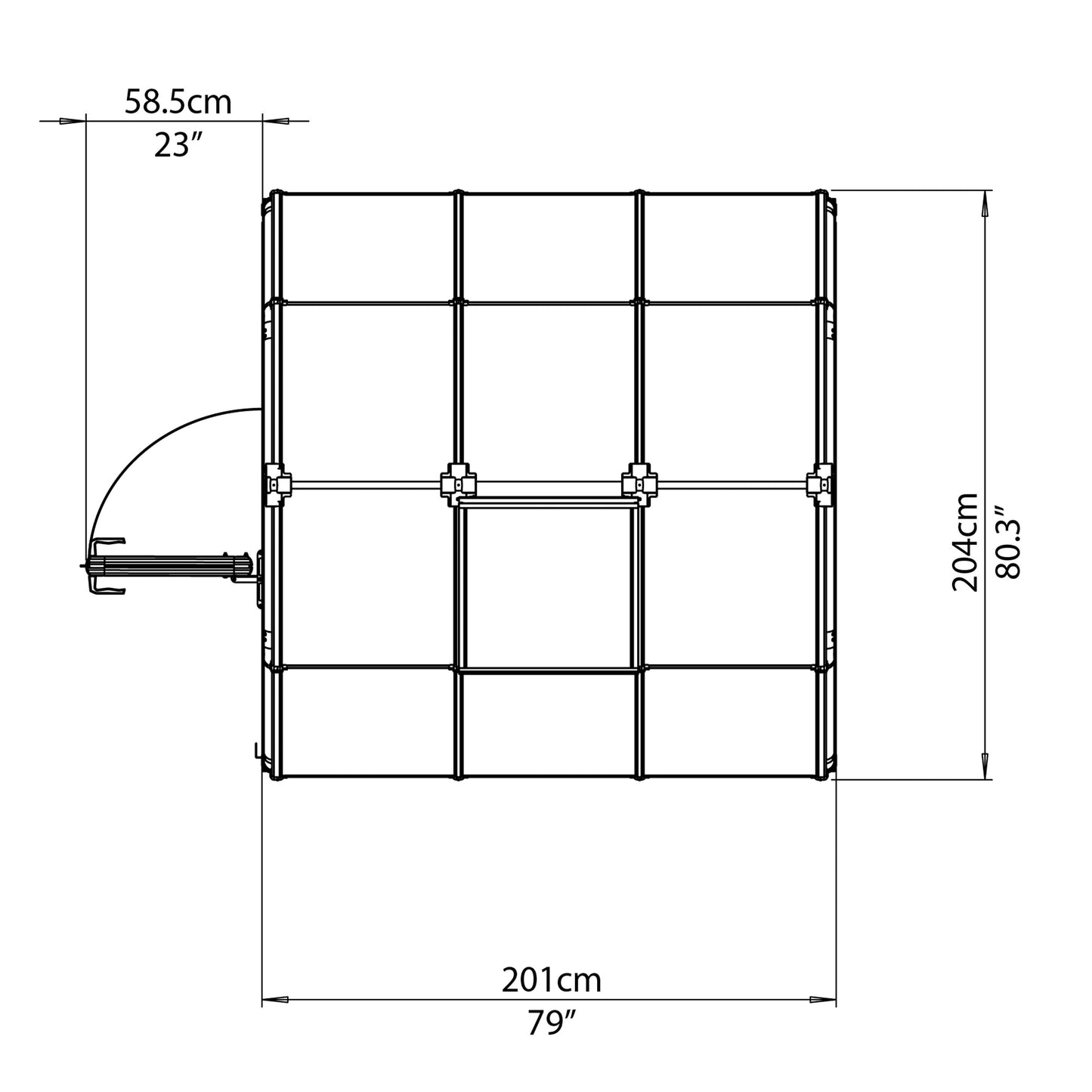 Rion EcoGrow 6' x 6' Greenhouse