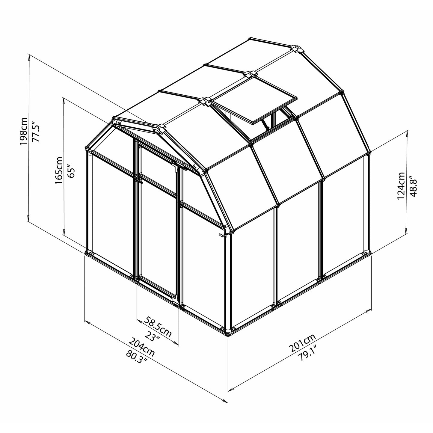 Rion EcoGrow 6' x 6' Greenhouse