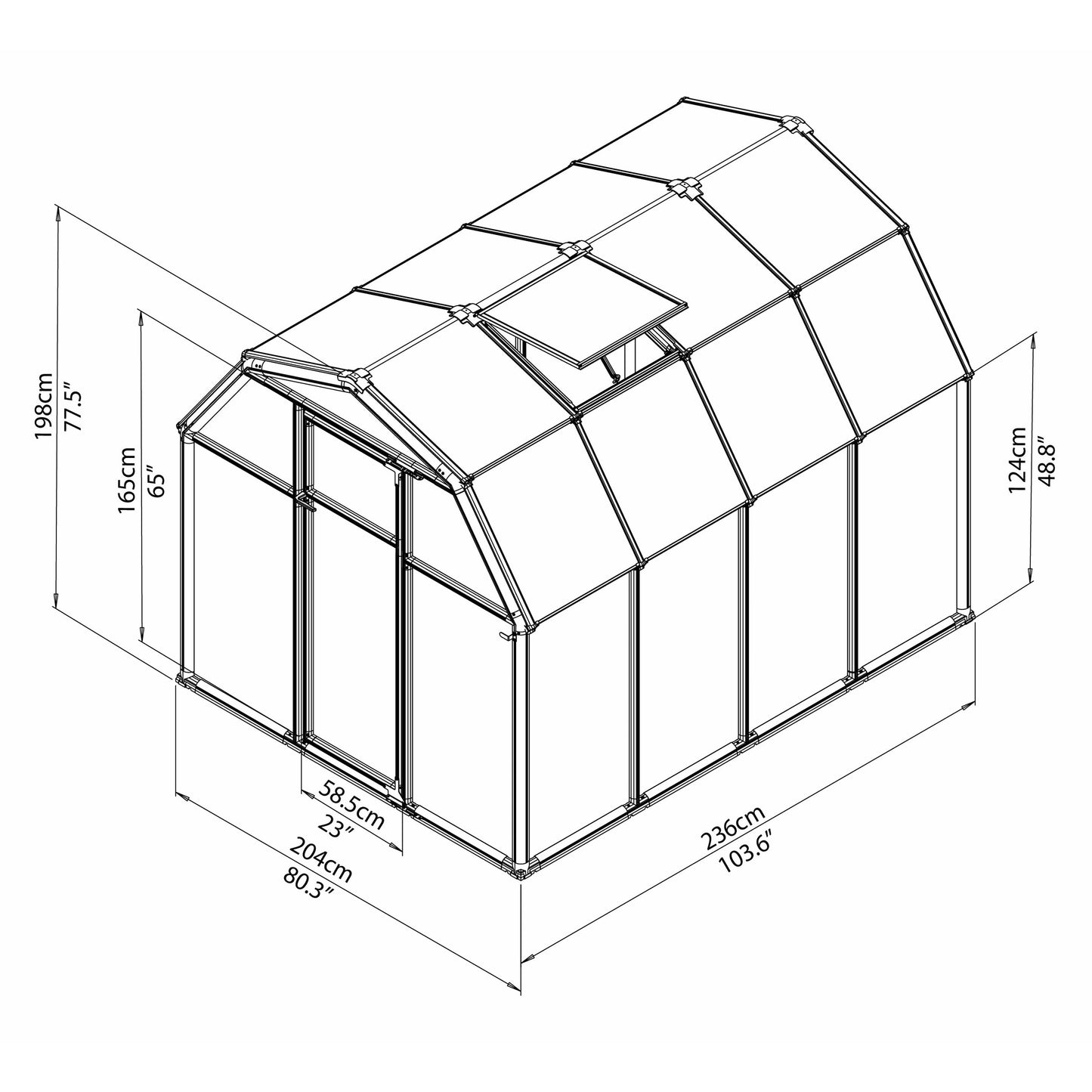 Rion EcoGrow 6' x 8' Greenhouse