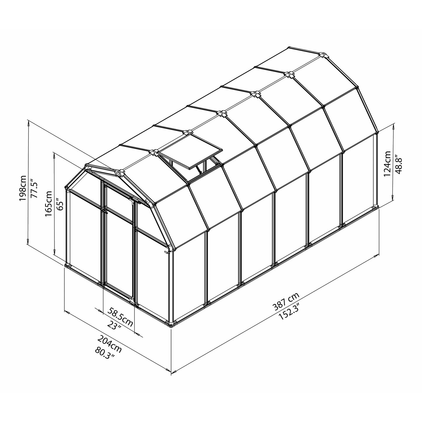 Rion EcoGrow 6' x 12' Greenhouse