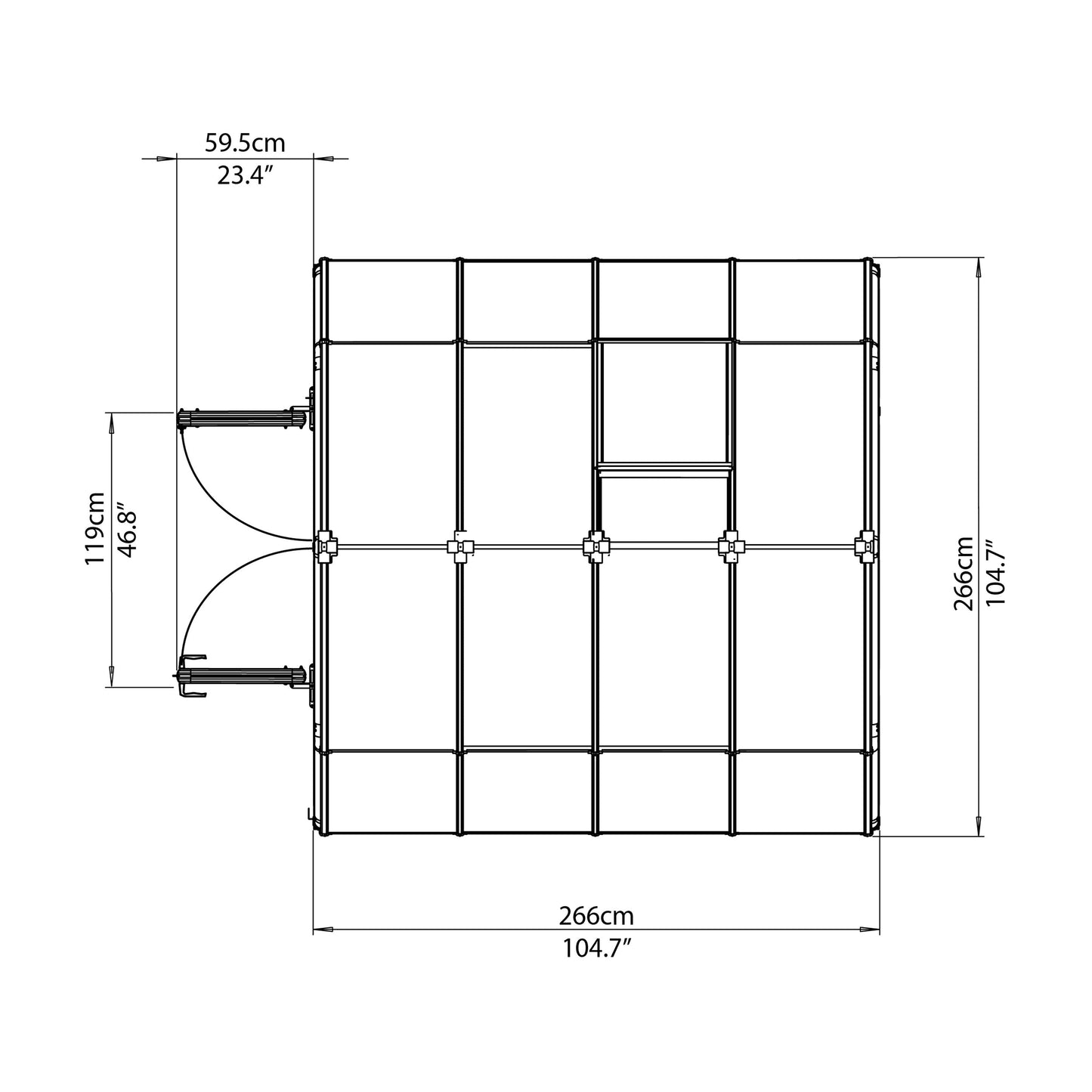 Rion Hobby Gardener 8' x 8' Greenhouse
