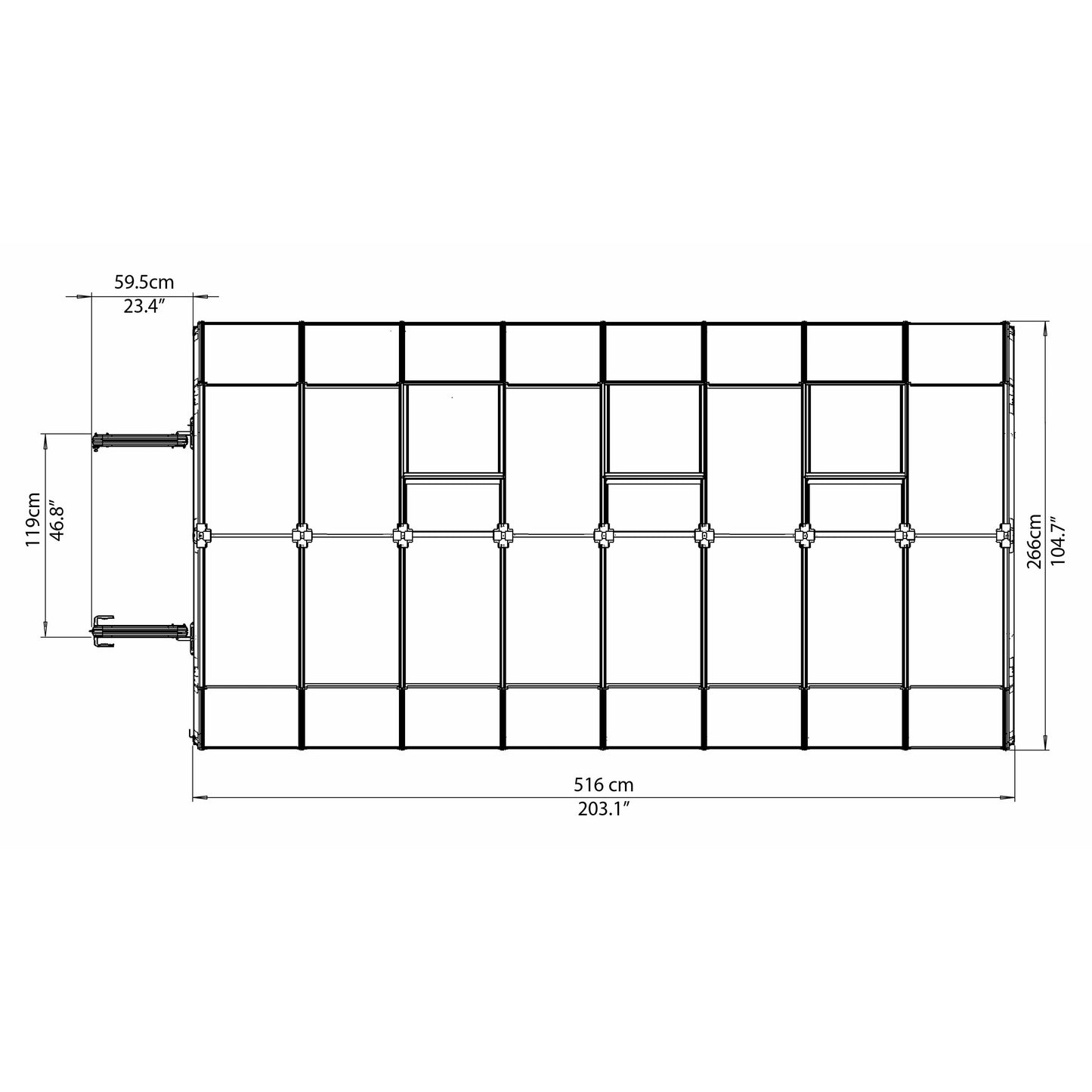 Rion Hobby Gardener 8' x 16' Greenhouse