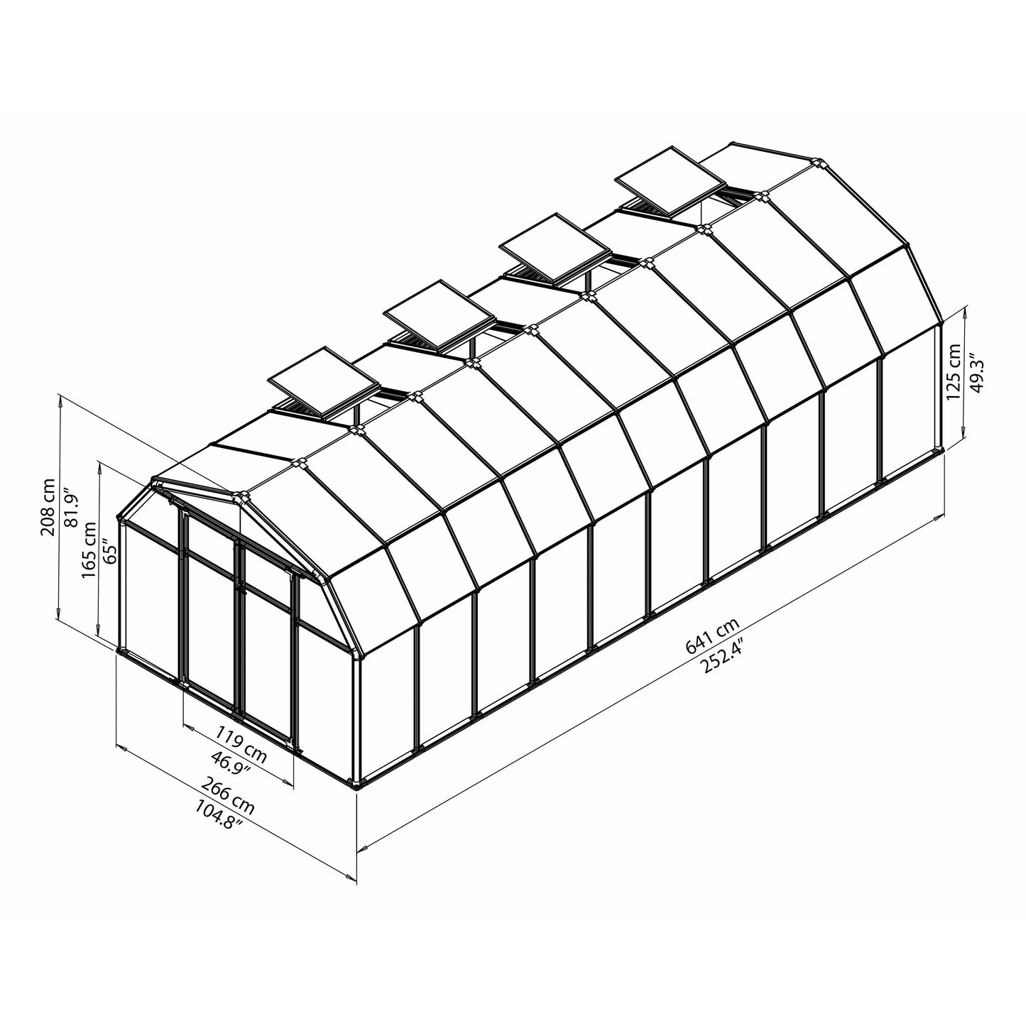 Rion Hobby Gardener 8' x 20' Greenhouse
