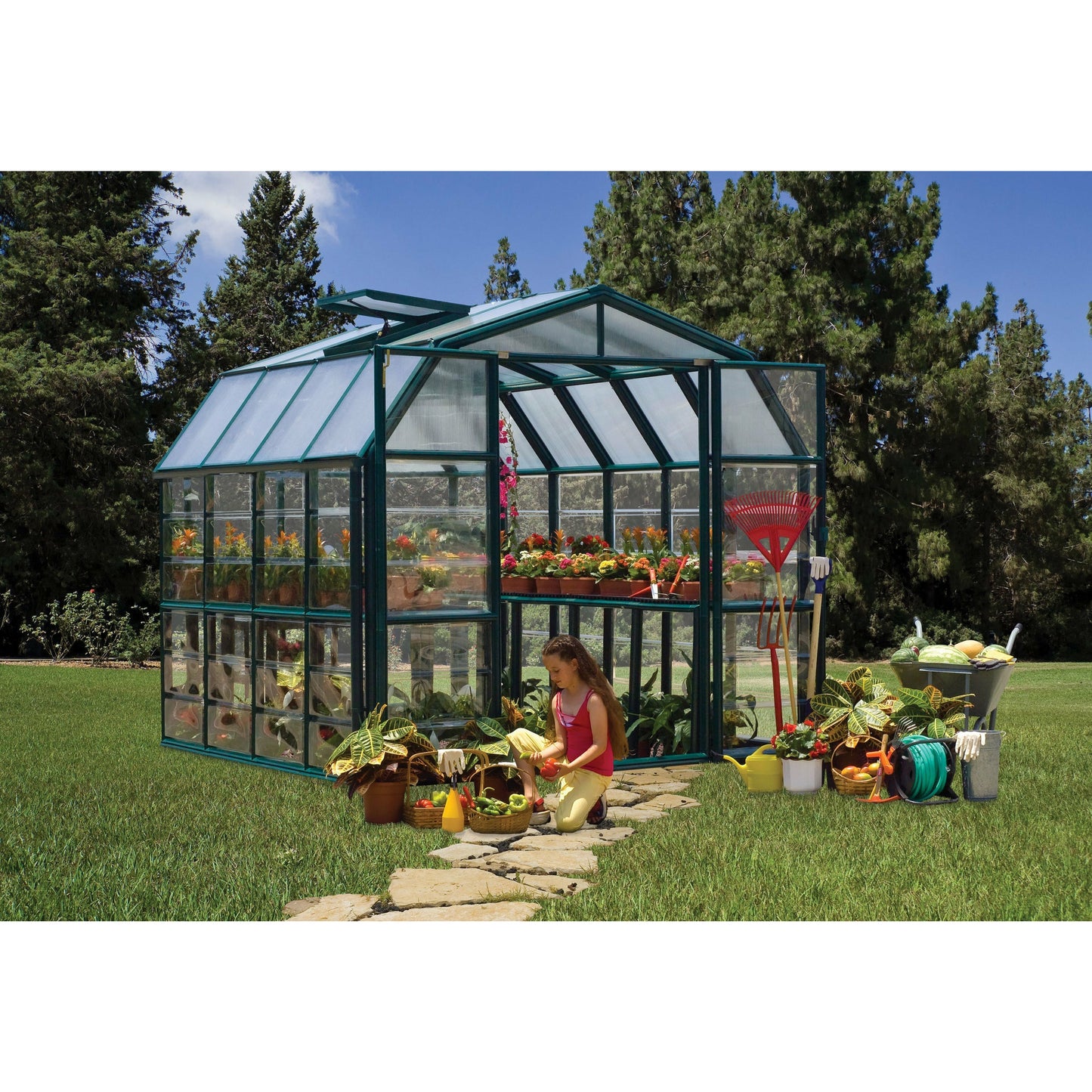 Rion Grand Gardener 8' x 8' Greenhouse - Clear