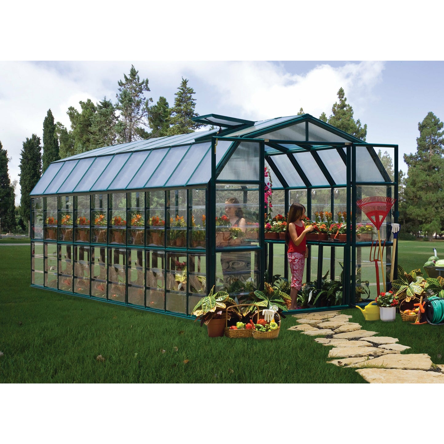 Rion Grand Gardener 8' x 20' Greenhouse - Clear