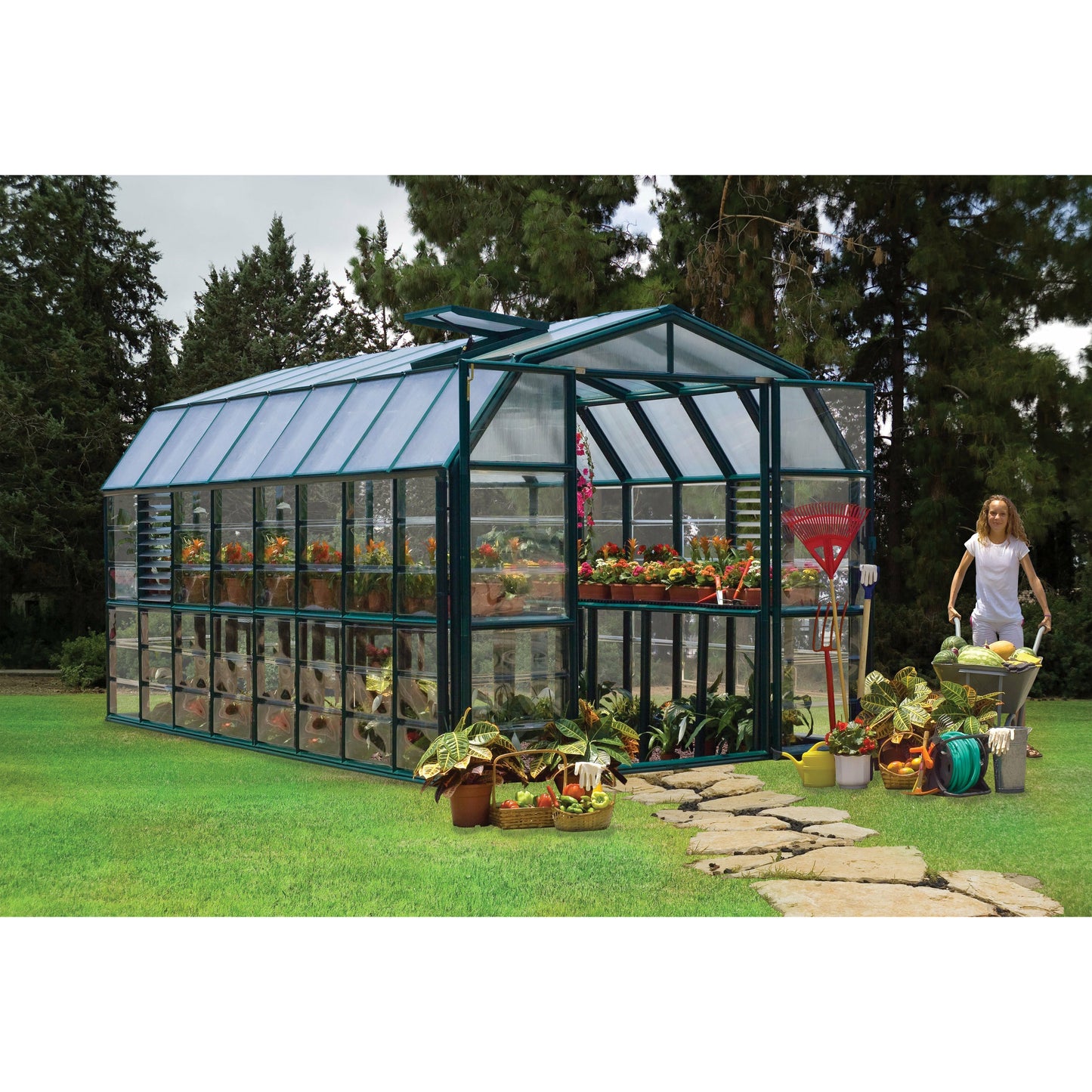 Rion Prestige 2 Clear 8' x 16' Greenhouse