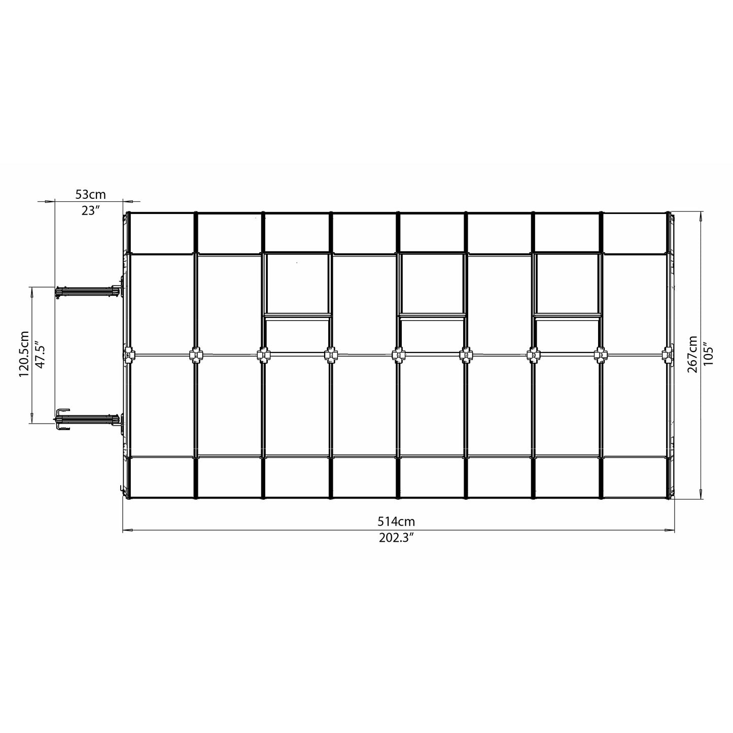 Rion Prestige 8' x 16' Greenhouse