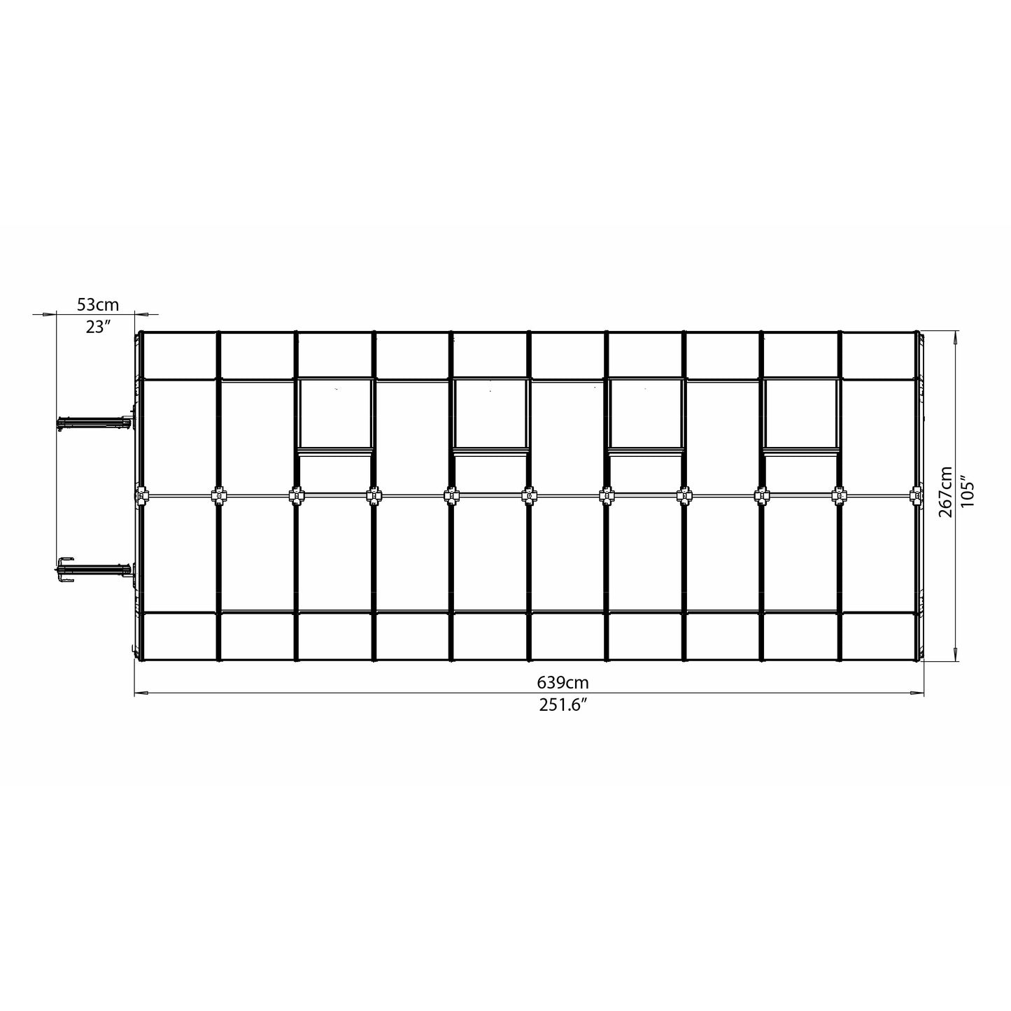 Rion Prestige 8' x 20' Greenhouse
