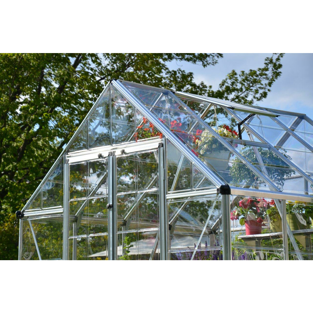 Rion Snap & Grow 8' x 8' Greenhouse - Silver