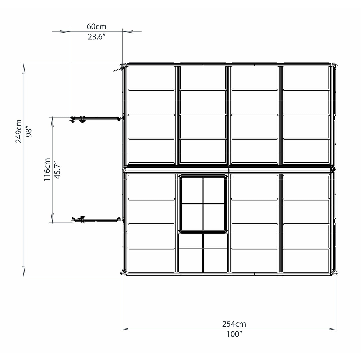 Rion Snap & Grow 8' x 8' Greenhouse - Silver