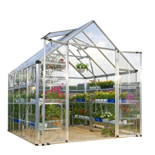 Rion Snap & Grow 8' x 8' Greenhouse - Silver