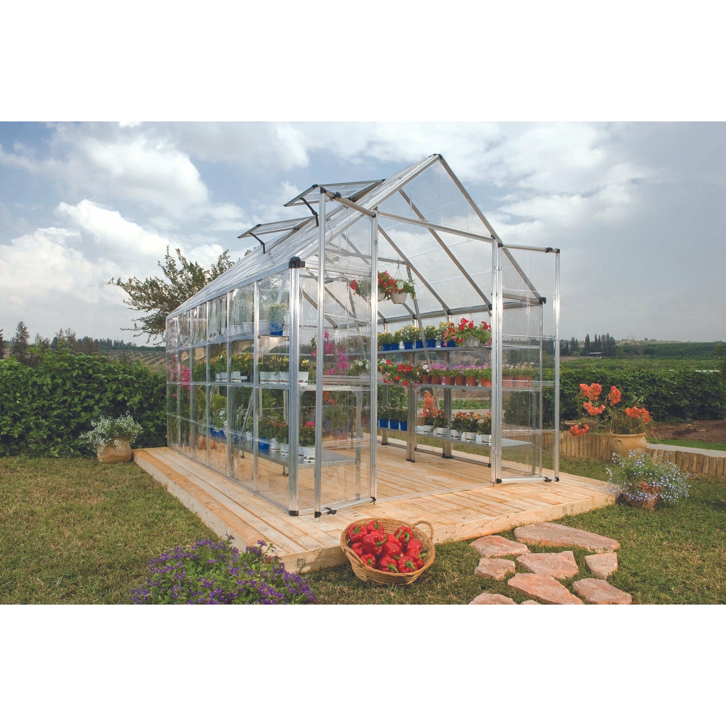 Palram Snap & Grow 8' x 12' Greenhouse - Silver