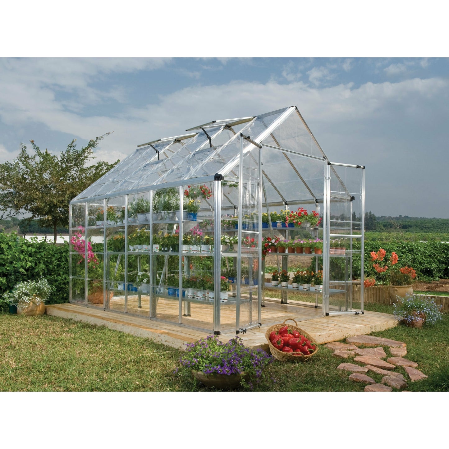 Palram Snap & Grow 8' x 12' Greenhouse - Silver