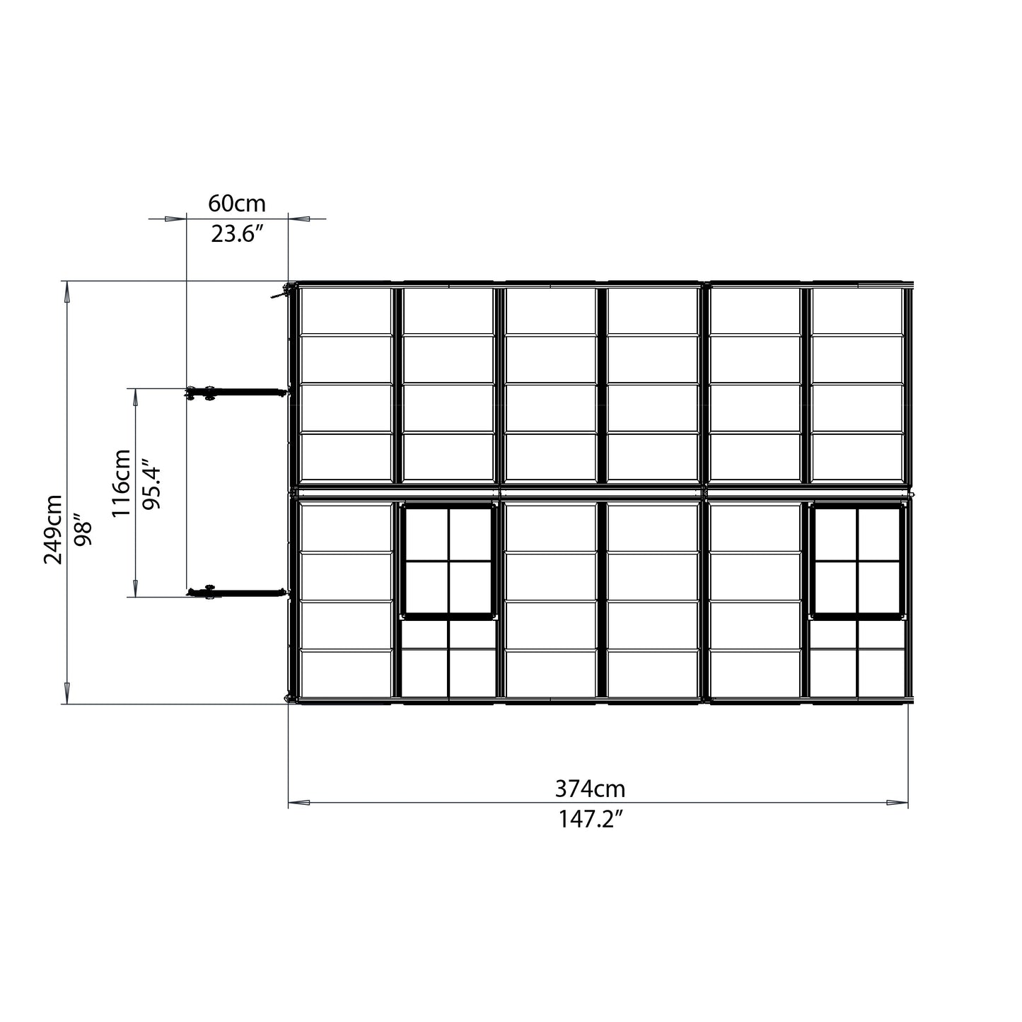 Palram Snap & Grow 8' x 12' Greenhouse - Silver
