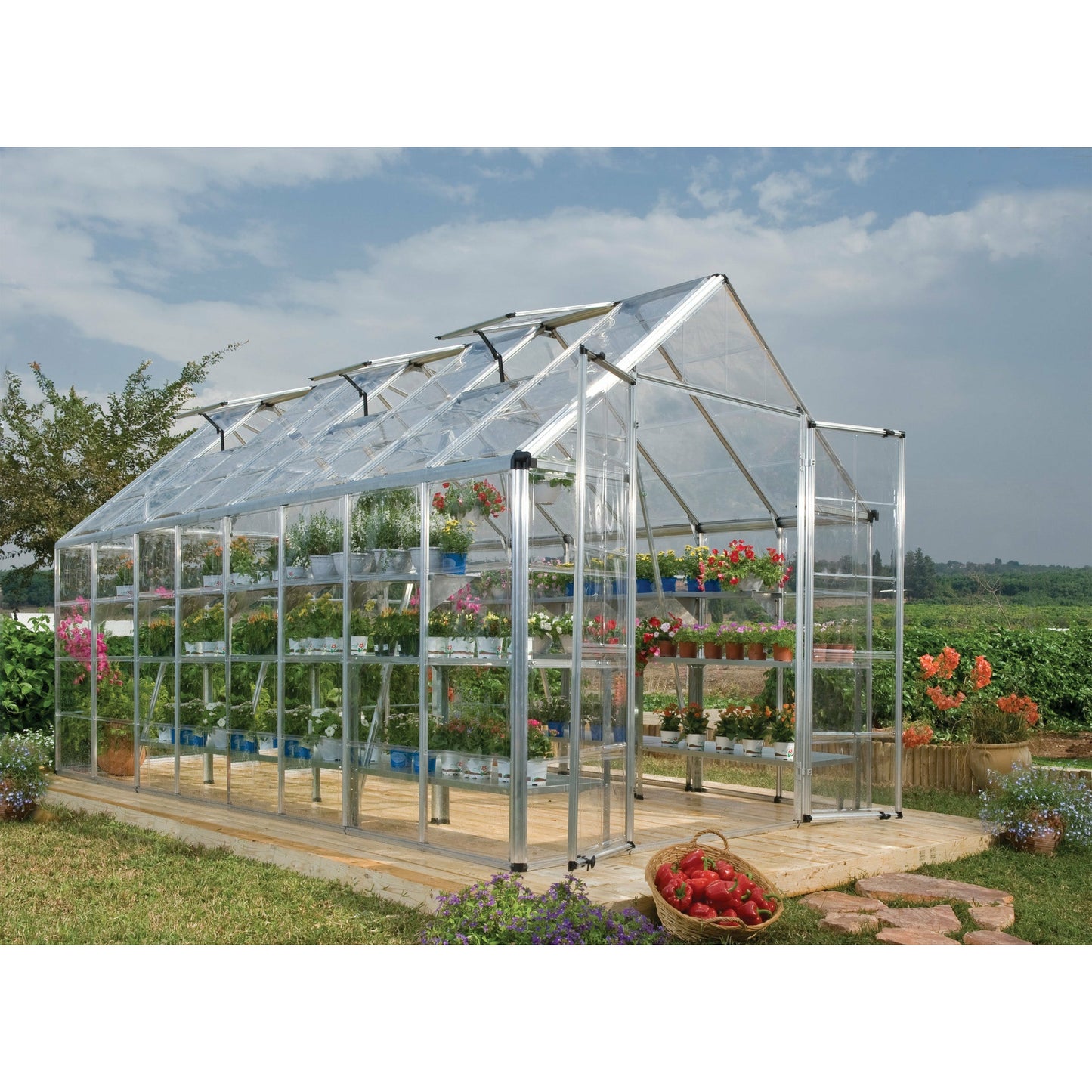 Palram Snap & Grow 8' x 16' Greenhouse - Silver