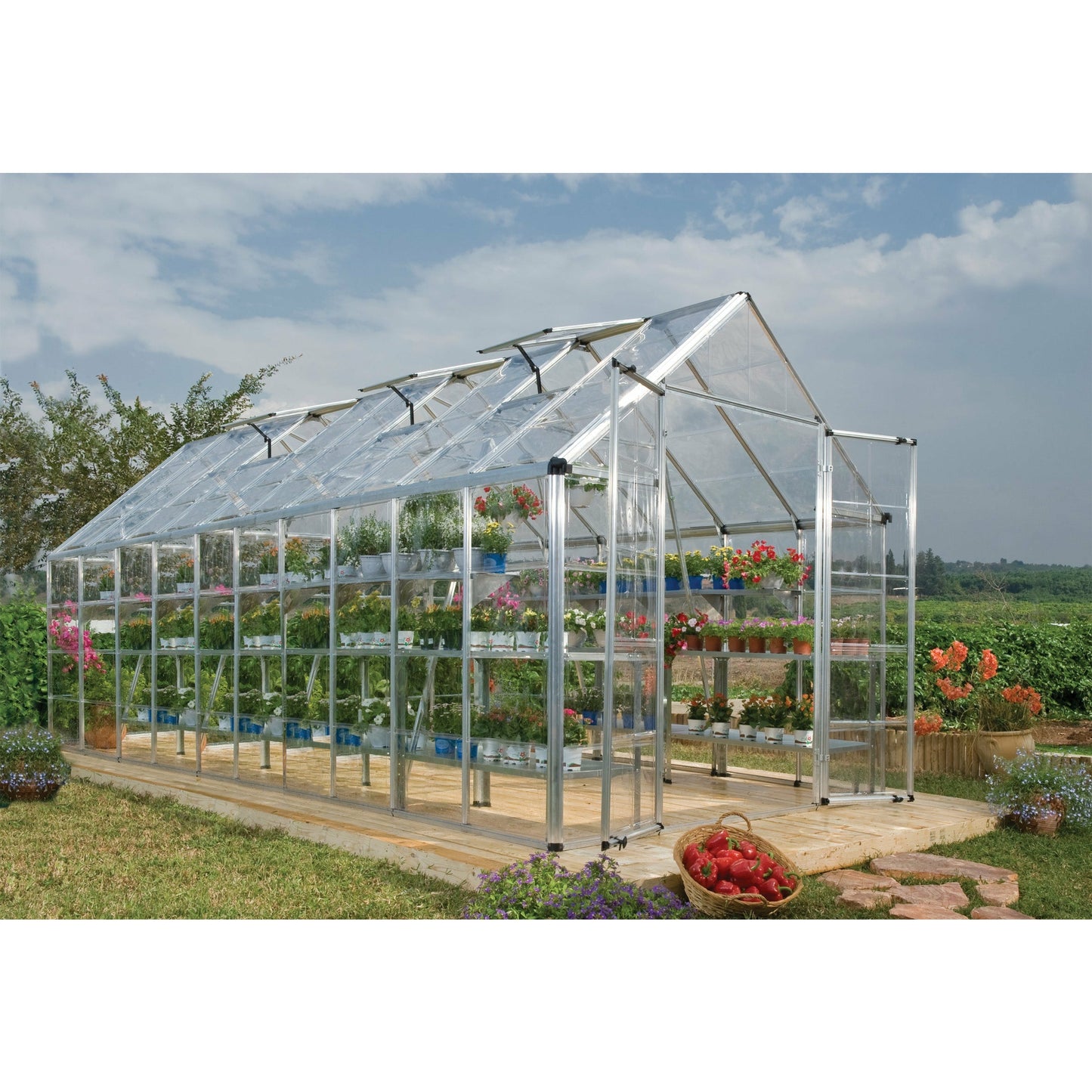 Palram Snap & Grow 8' x 20' Greenhouse - Silver