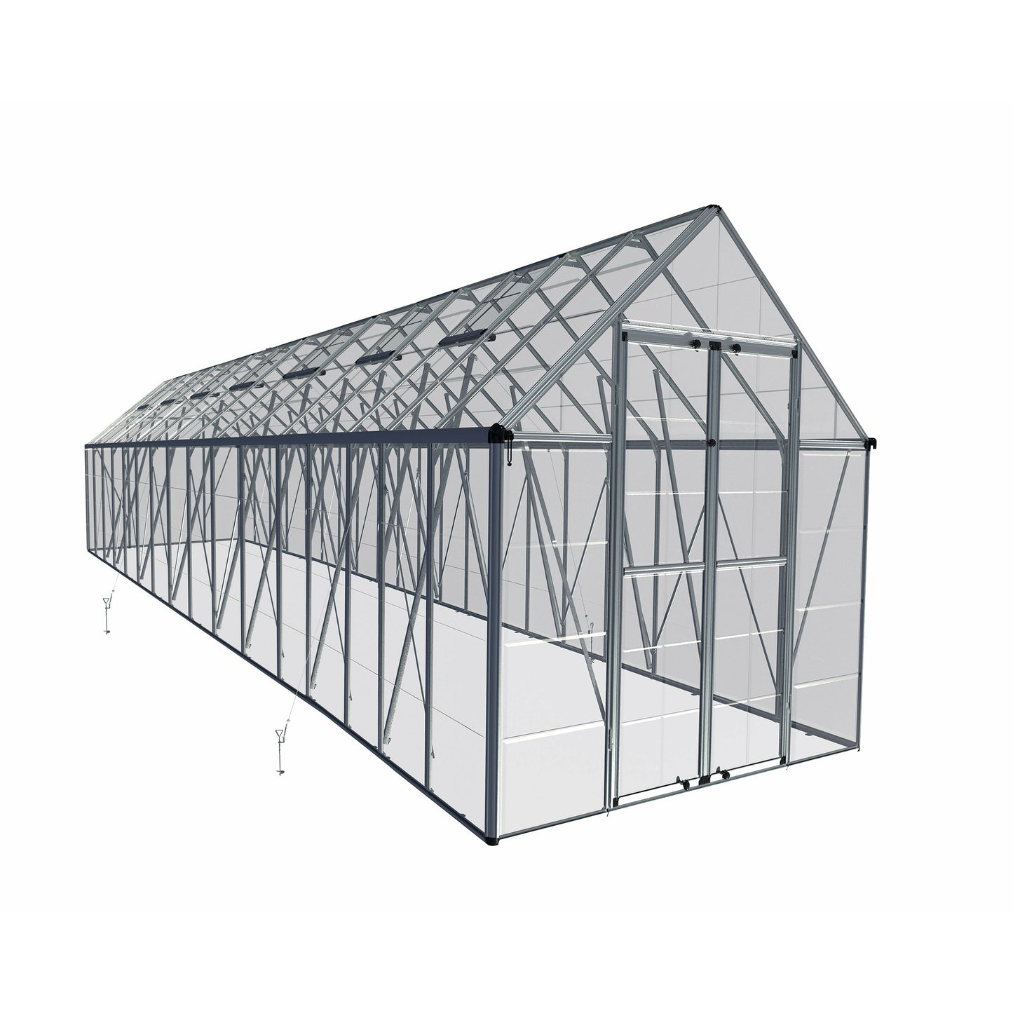 Palram Snap & Grow 8' x 32' Greenhouse - Silver
