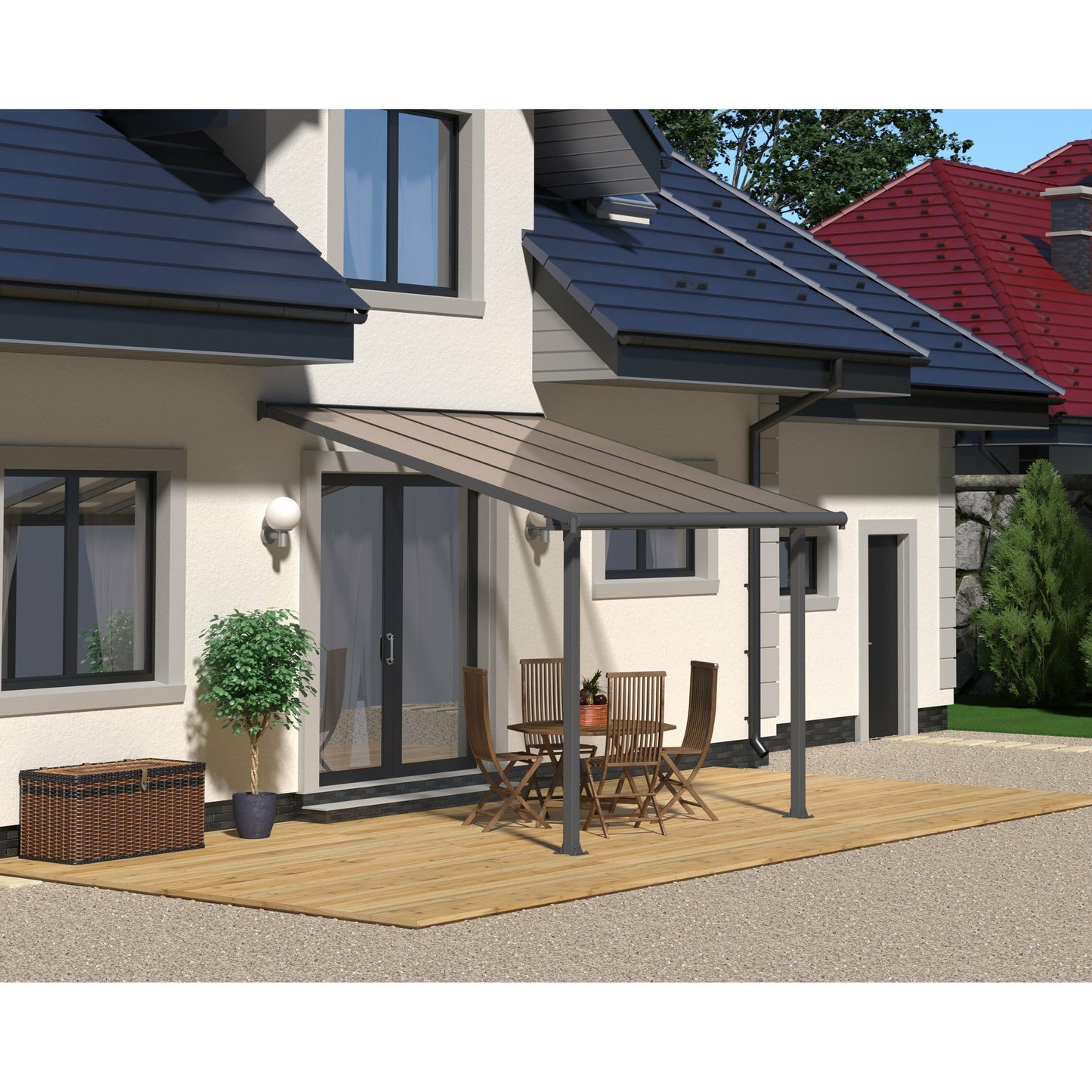 Palram Olympia 10' x 10' Patio Cover - White/White