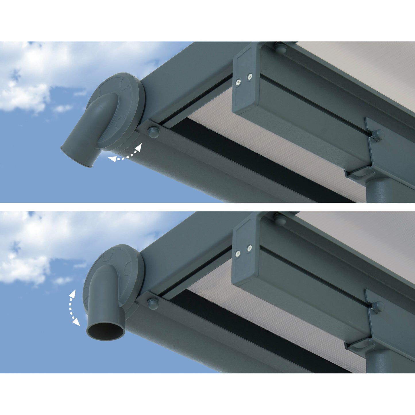 Palram Olympia 10' x 10' Patio Cover - Gray/Bronze