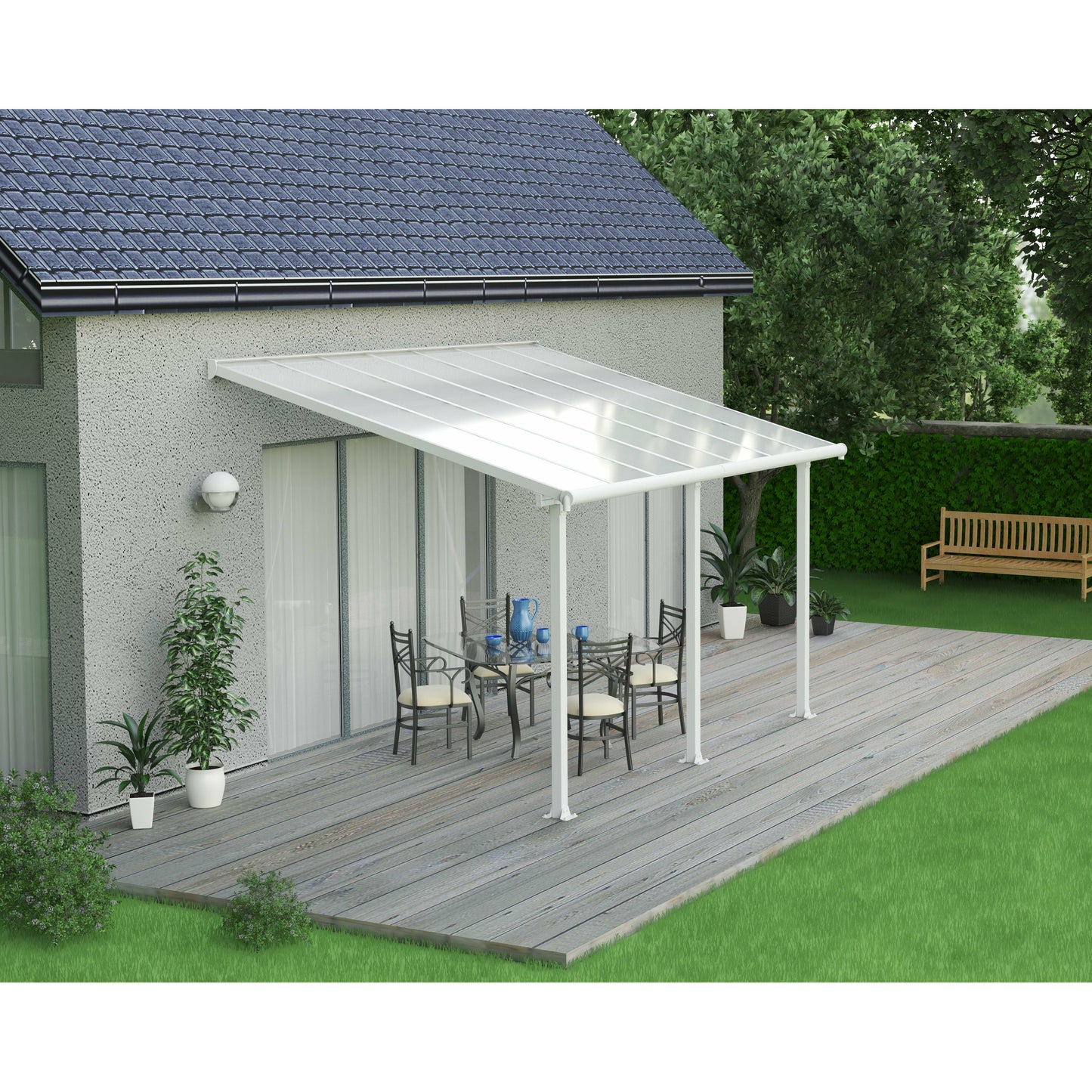 Palram Olympia 10' x 14' Patio Cover - White/White