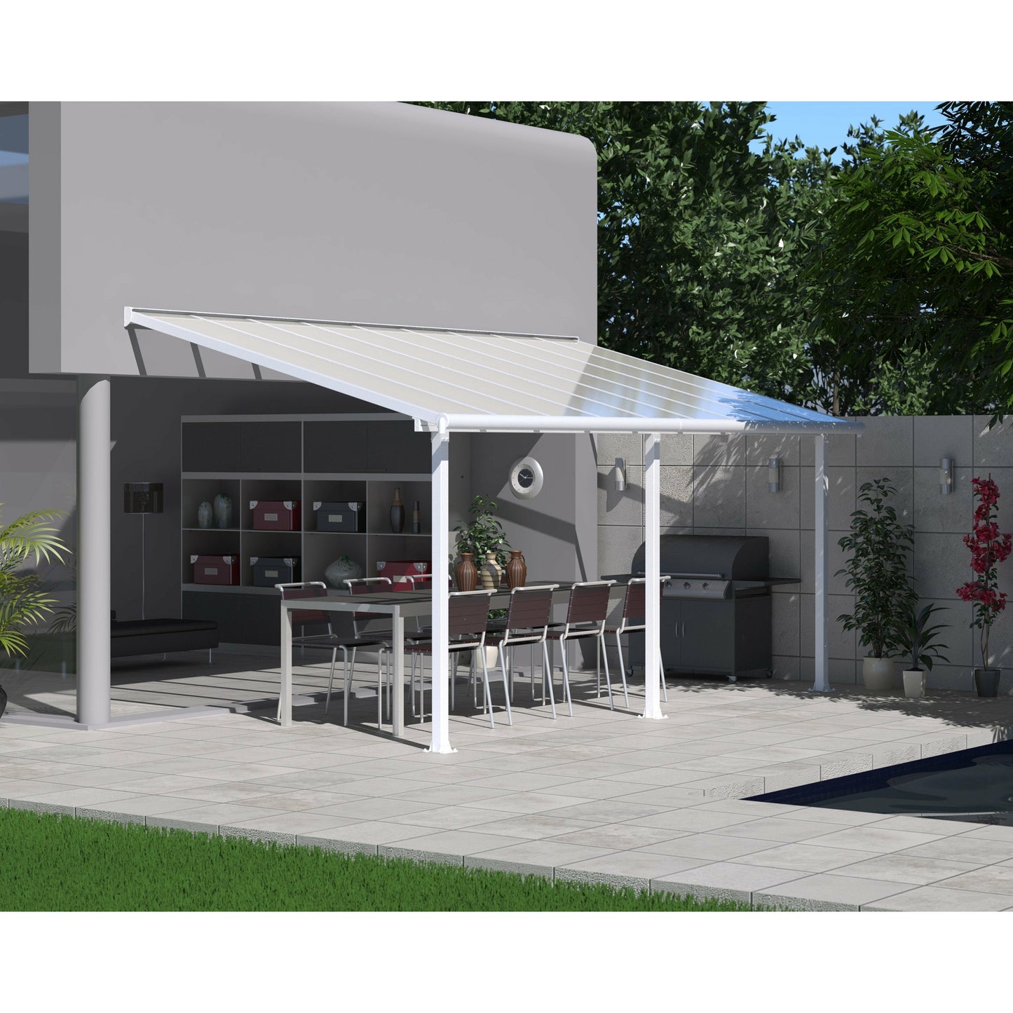 Palram Olympia 10' x 18' Patio Cover - WhiteWhite
