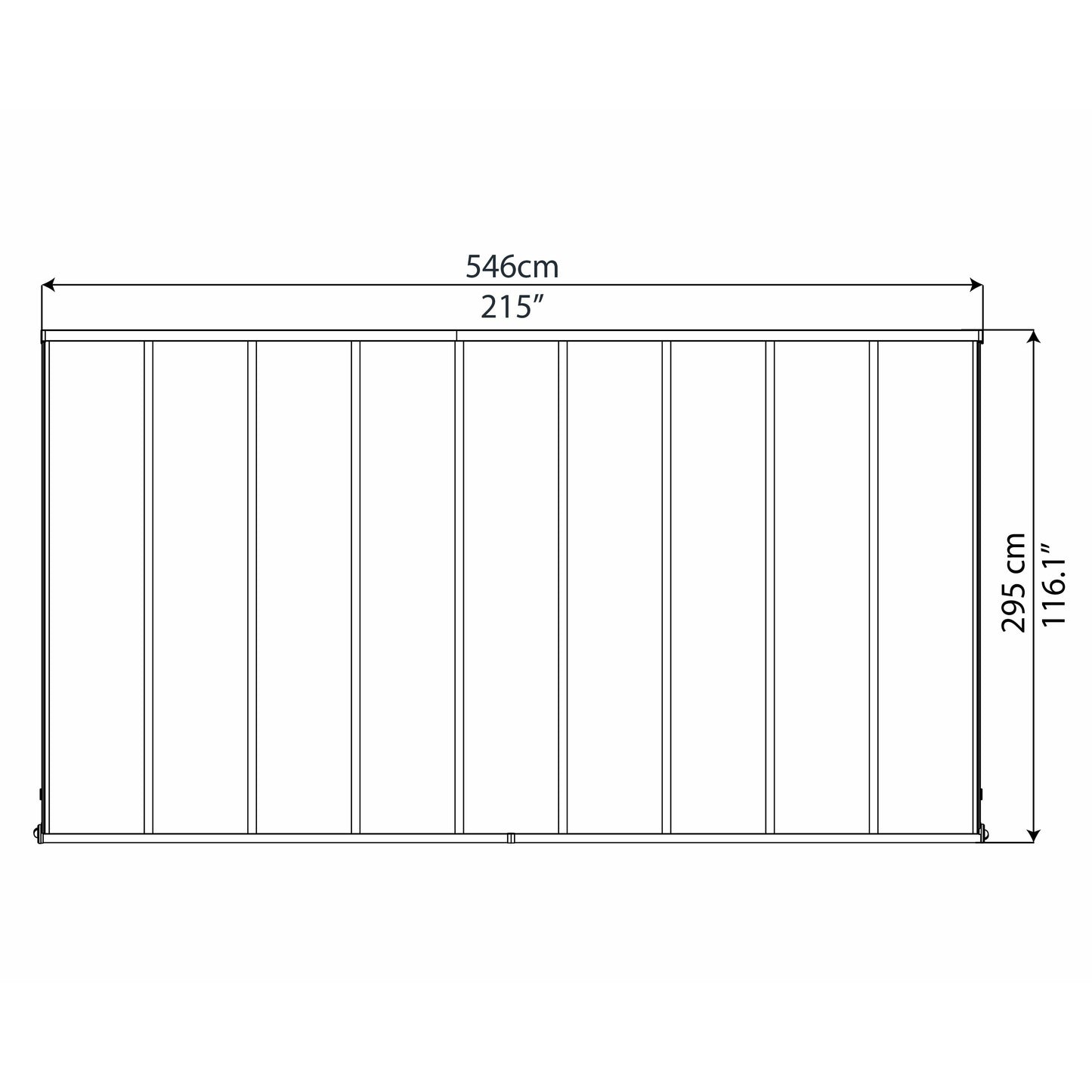 Palram Olympia 10' x 18' Patio Cover - Gray/Bronze