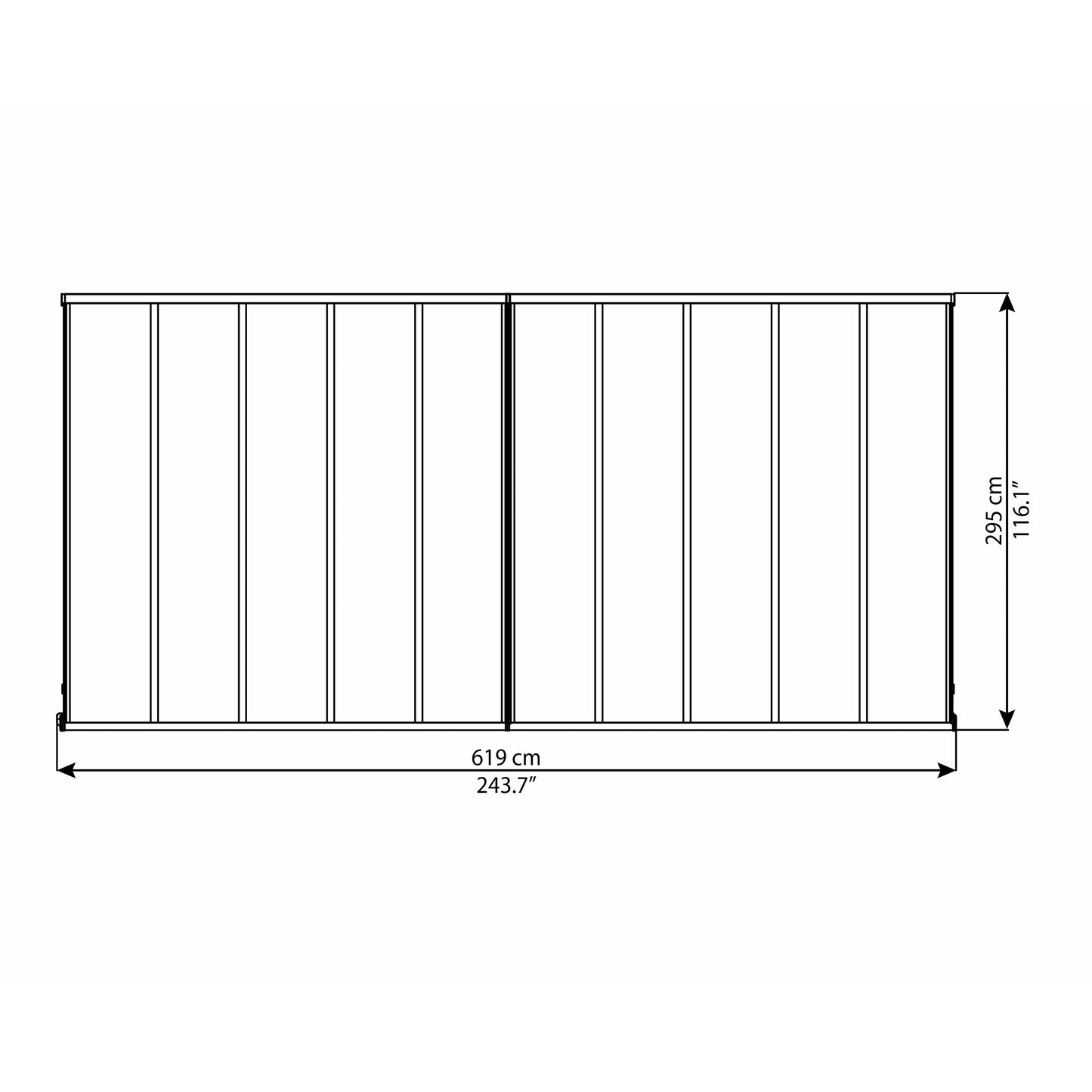 Palram Olympia 10' x 20' Patio Cover - Gray/Bronze