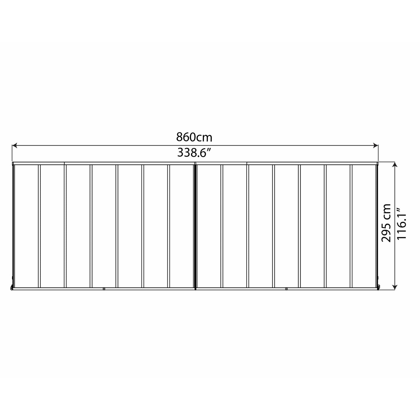 Palram Olympia 10' x 28' Patio Cover - Gray/Bronze