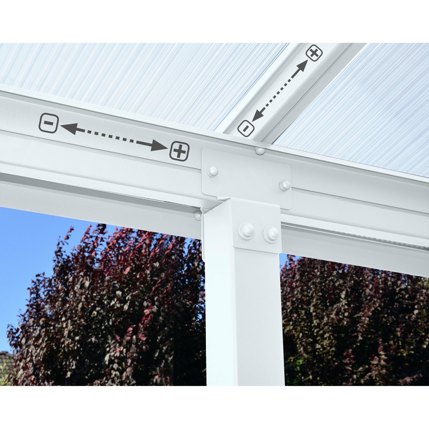 Palram Olympia 10' x 30' Patio Cover - White/white