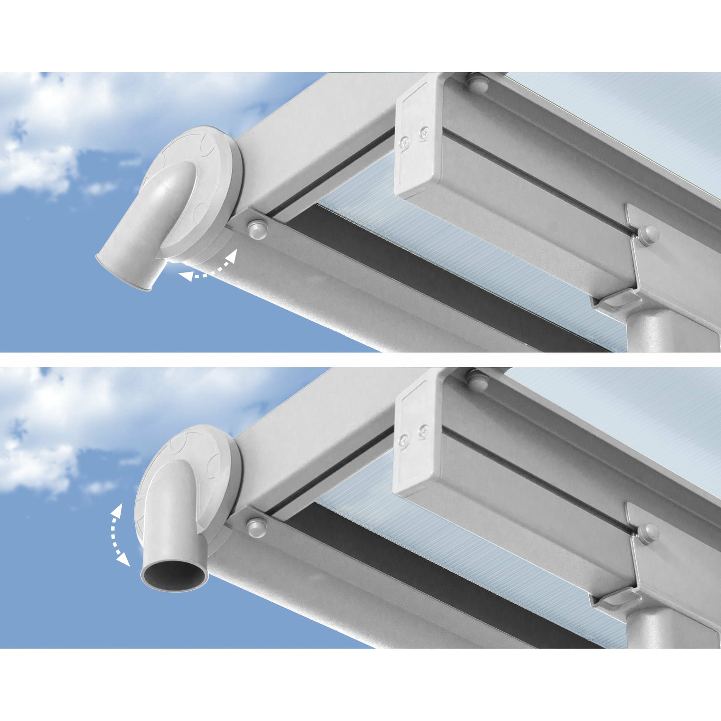 Palram Olympia 10' x 30' Patio Cover - White/white
