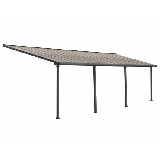 Palram Olympia 10' x 30' Patio Cover - Gray/Bronze