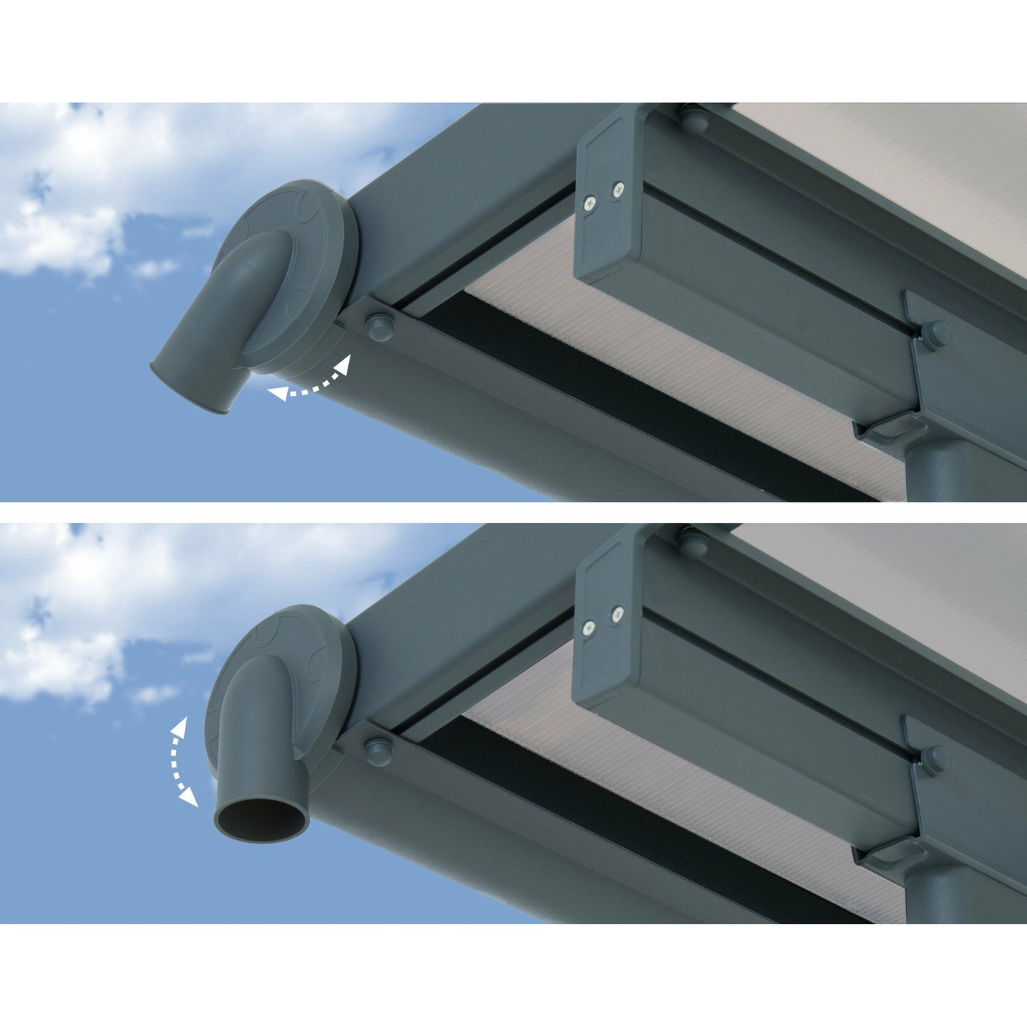 Palram Olympia 10' x 30' Patio Cover - Gray/Bronze