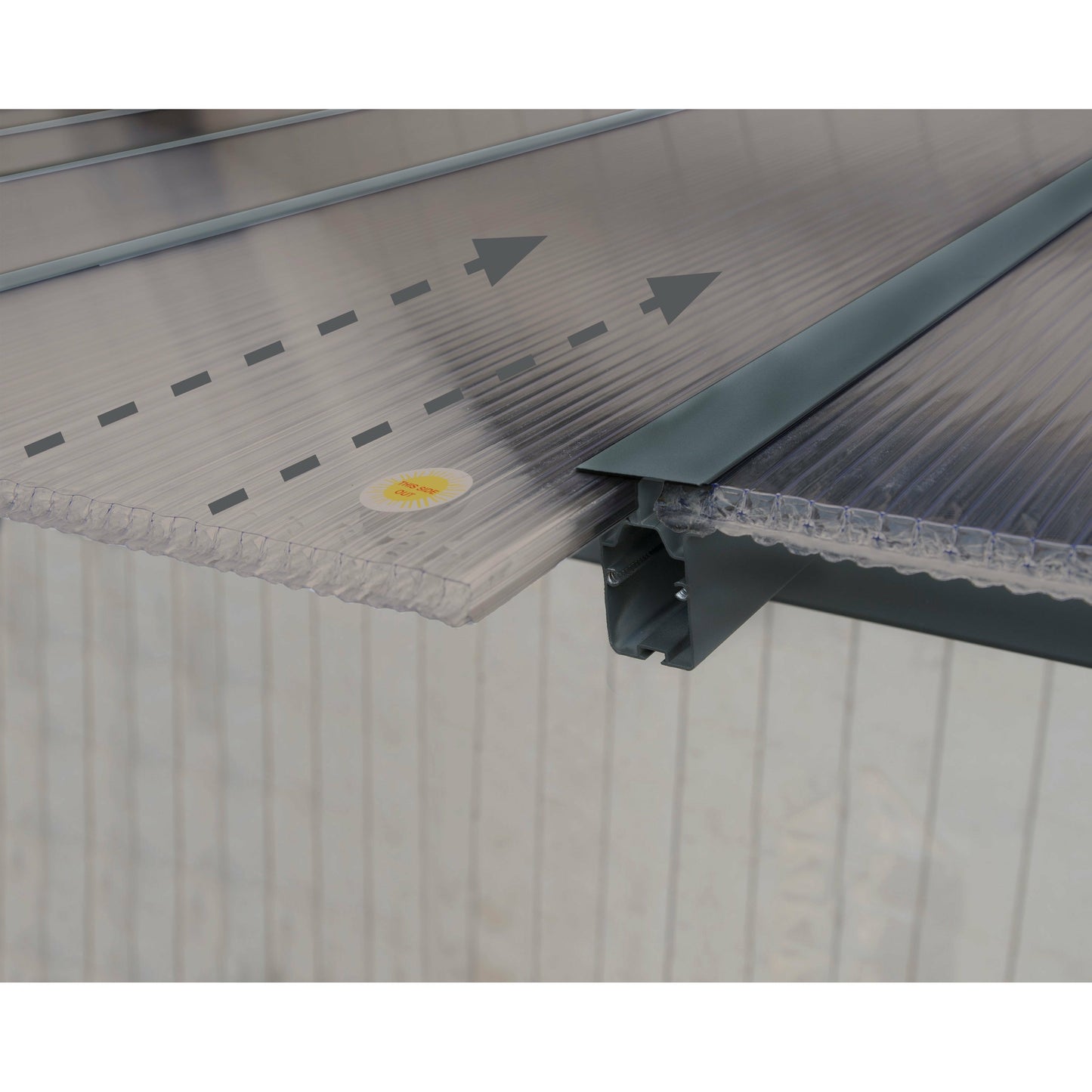 Palram Olympia 10' x 30' Patio Cover - Gray/Bronze