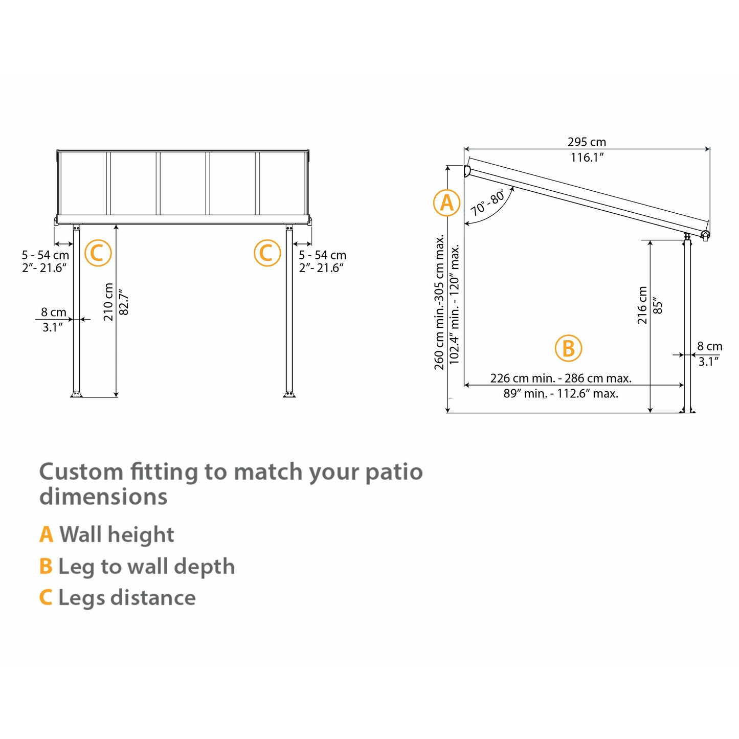 Palram Olympia 10' x 30' Patio Cover - Gray/Bronze
