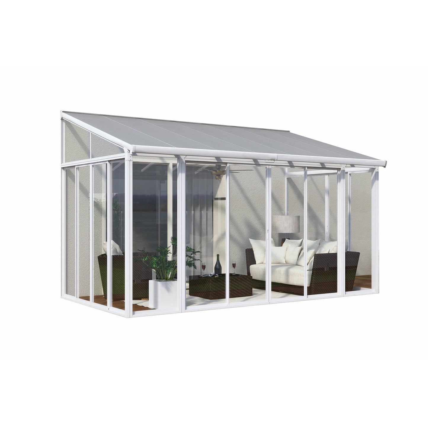 Palram SanRemo 10' x 14' Patio Enclosure - White